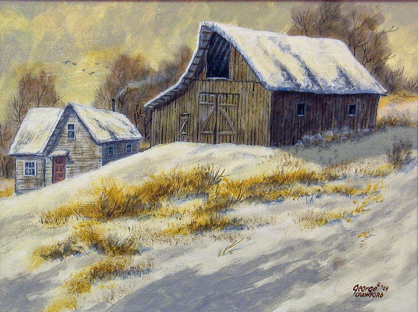 Socked In; 9 x 12 inches; Acrylic on panel; © 2009