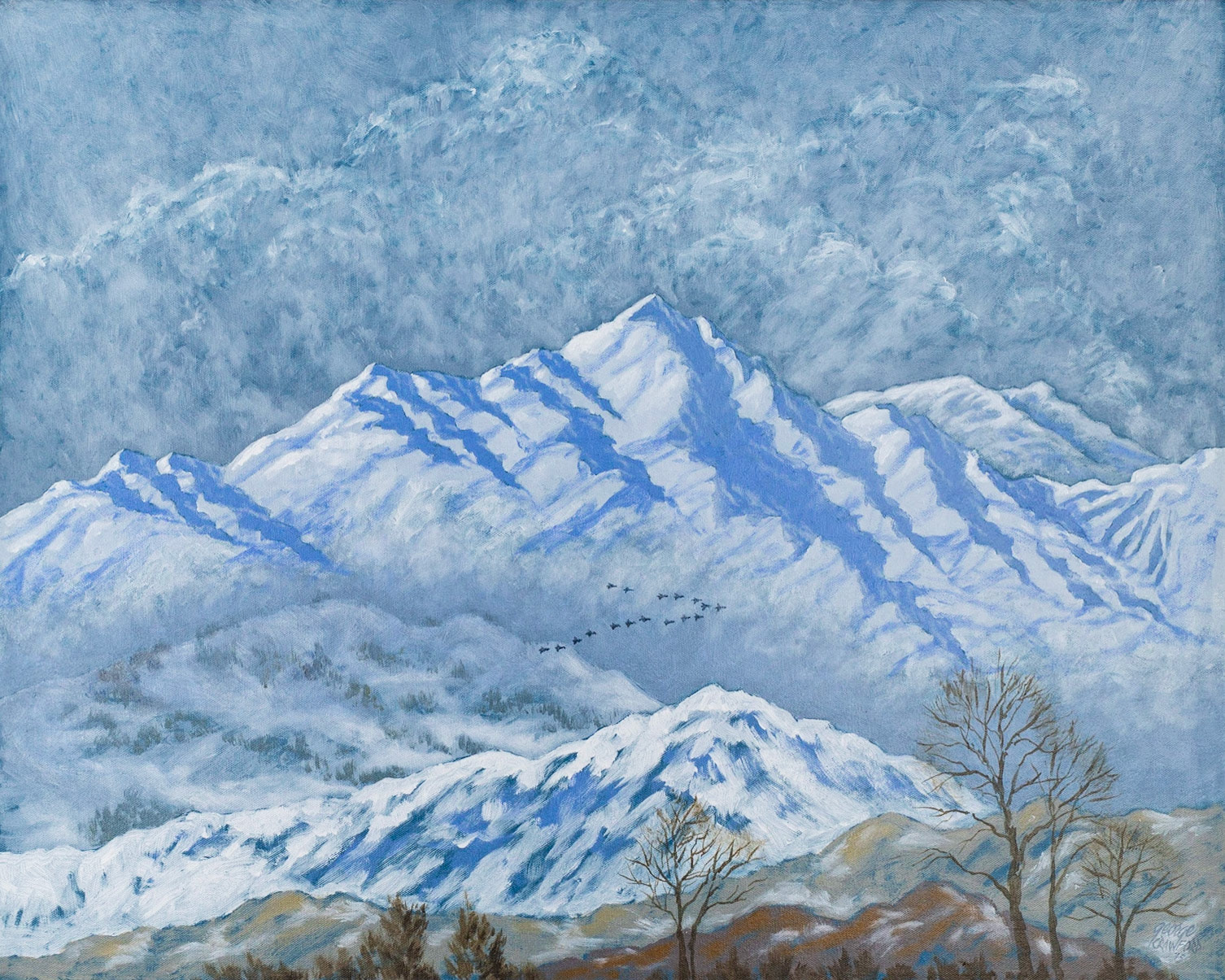 Packed Powder #2; Acrylic on canvas; 24 x 30 inches; © 2015