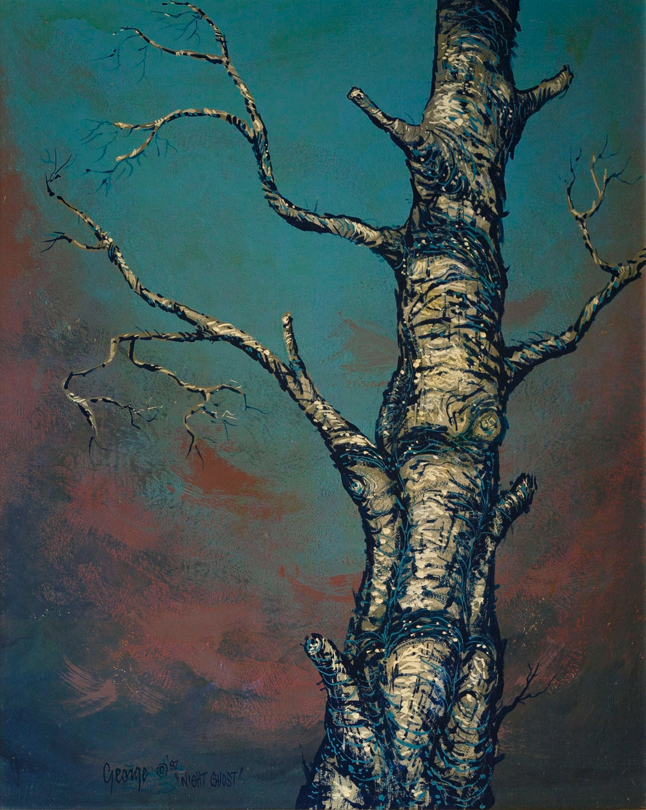 Night Ghost; Enamel on panel; 30 x 24 inches; © 1987