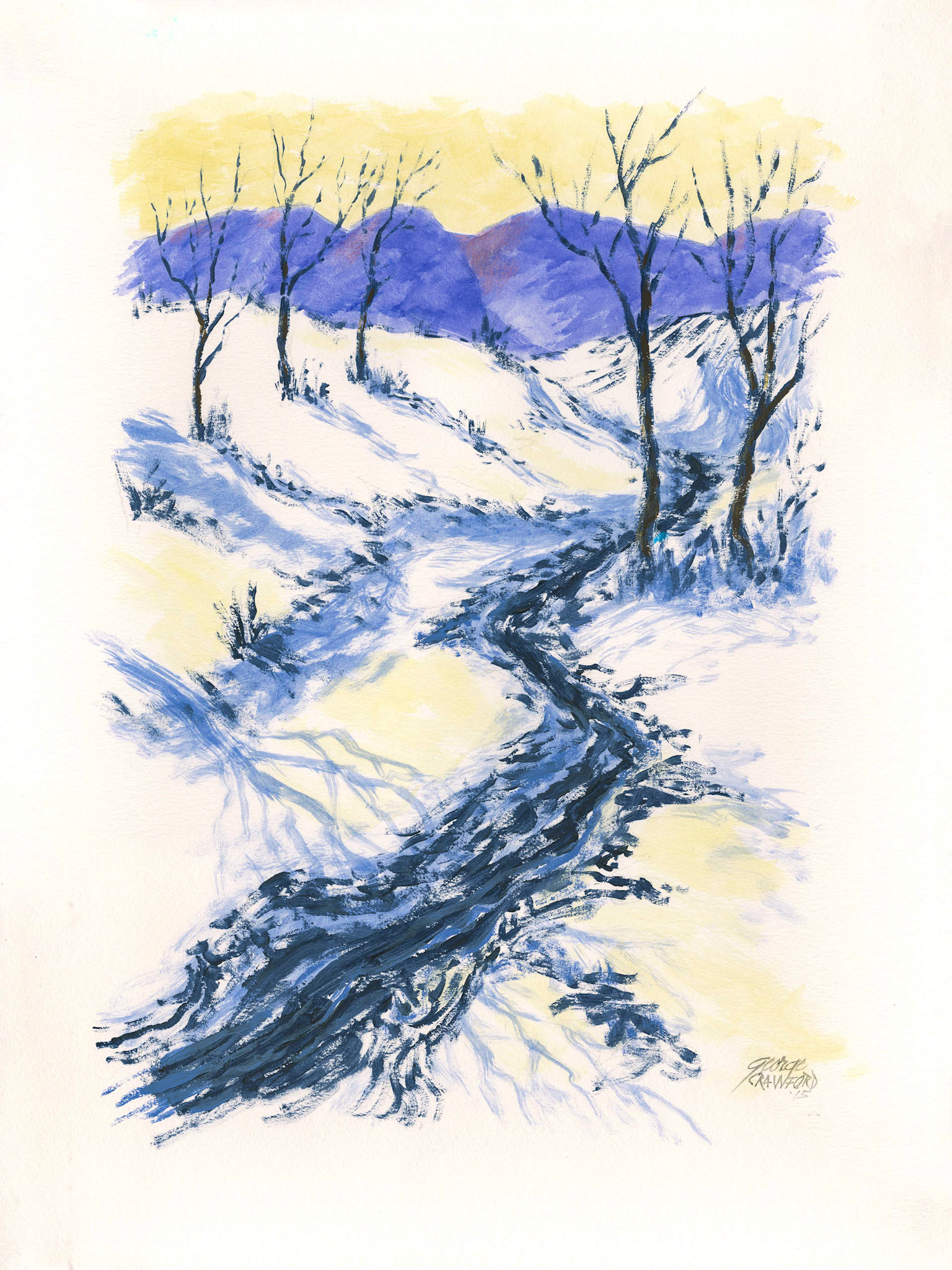 Untitled (Watercolor 15G); Acrylic watercolor on paper; 24 x 18 inches; © 2015