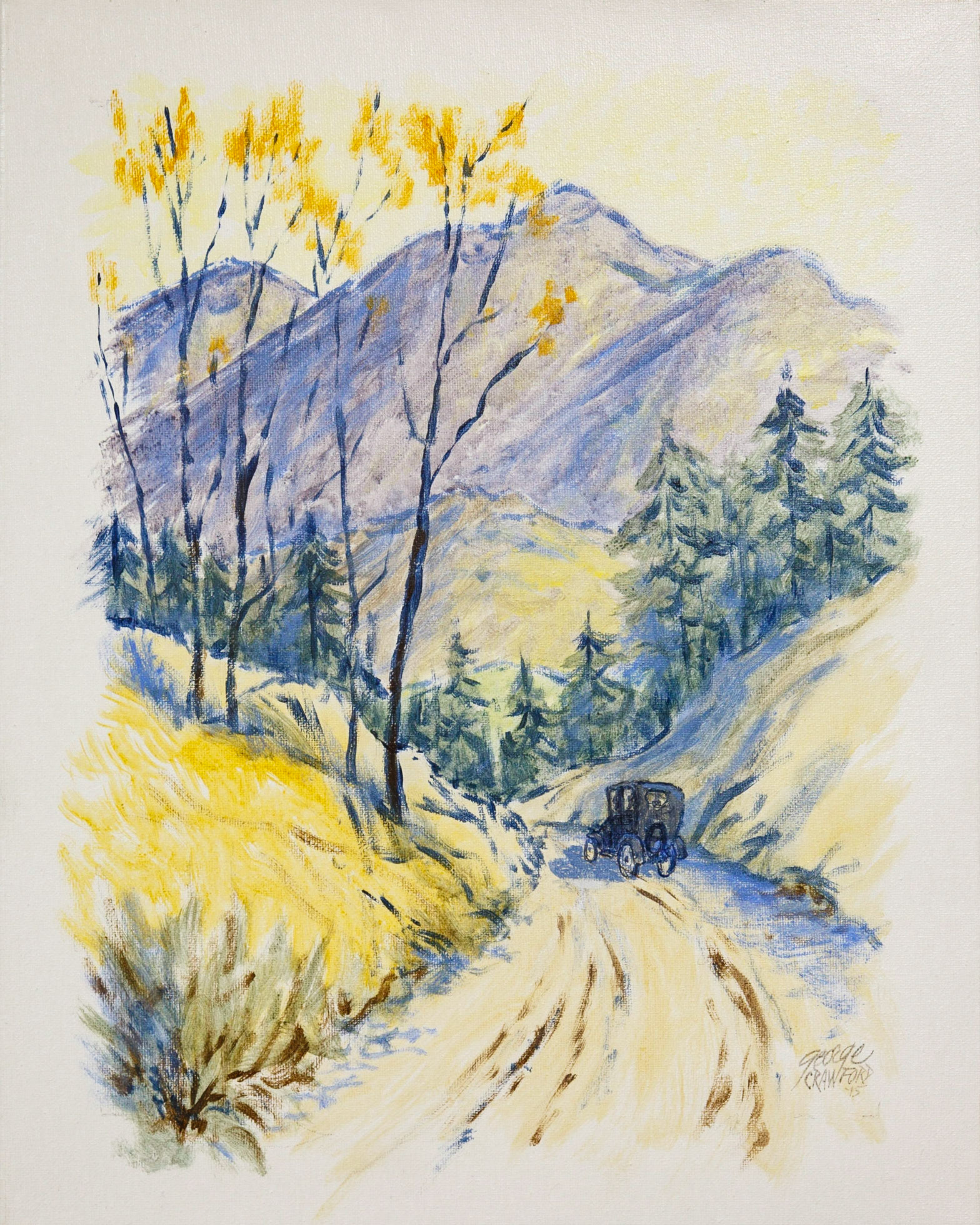 The Weekend Trip; Acrylic on Canvas; 20 x 16 inches; © 2015