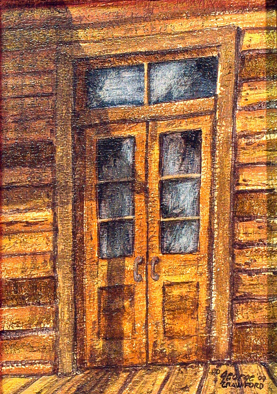 Rustic Entryway; 7 x 5 inches; Acrylic on panel; © 2009