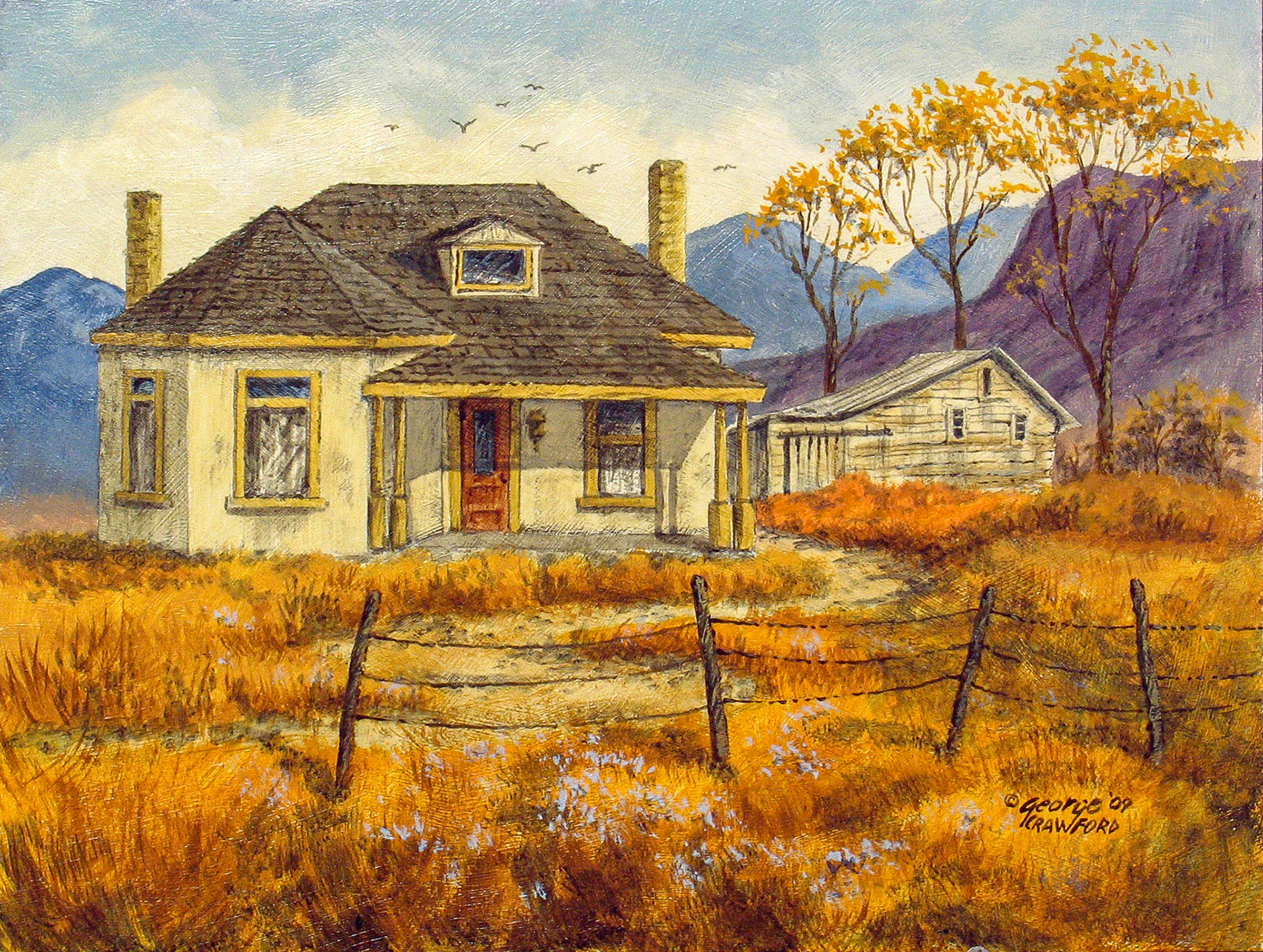 The McInnis Place; 9 x 12 inches; Acrylic on panel; © 2009