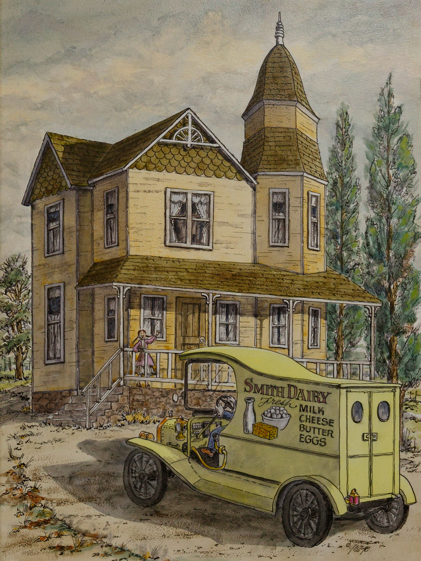 Anticipation; Acrylic on panel, in gold metal frame; 24 x 18 inches; © 2004