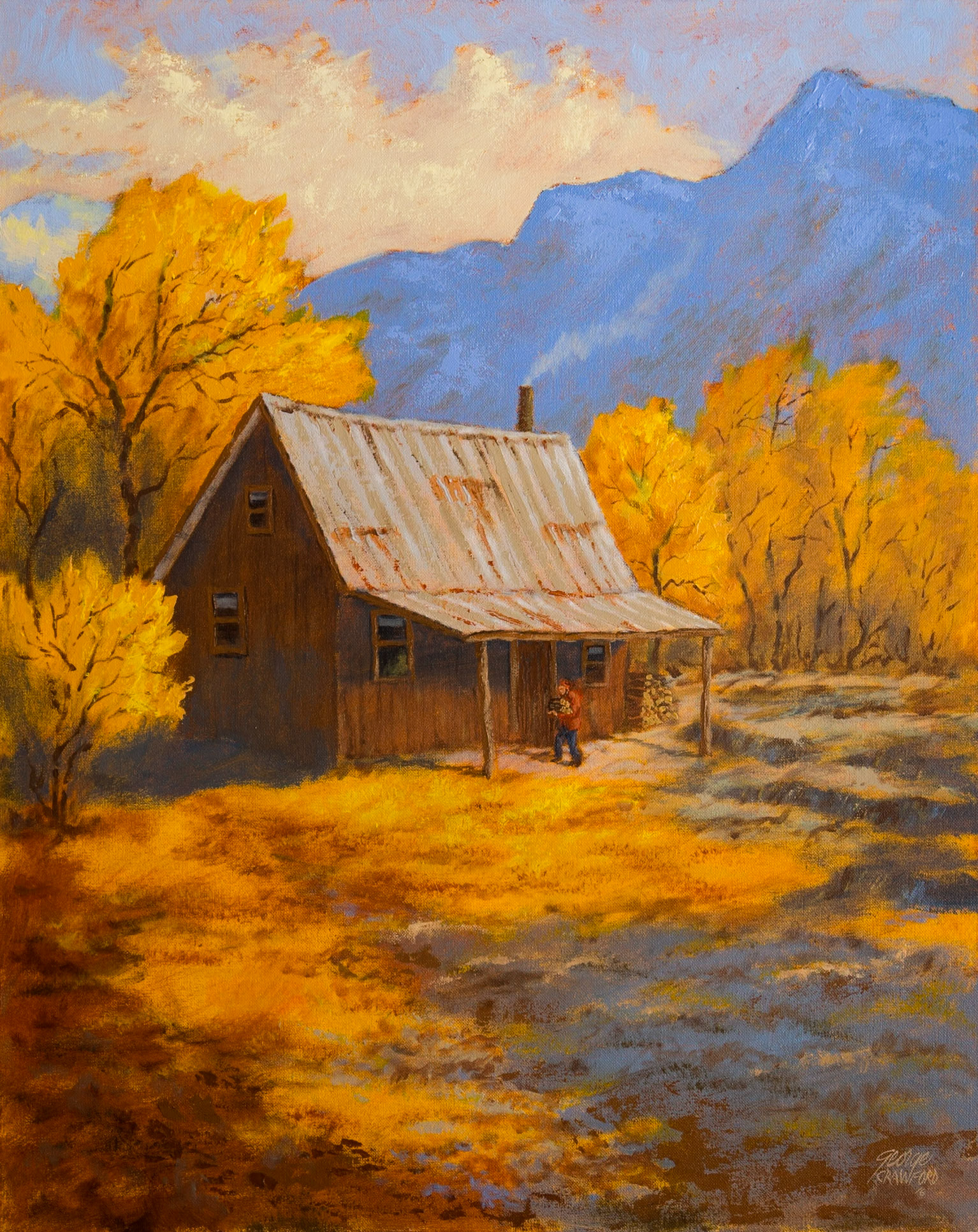 Woodfire; Acrylic on canvas; 30  x 24  inches; © 2016