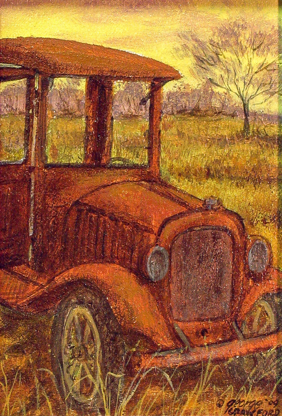 Rust Bucket; 7 x 5 inches; Acrylic on panel; © 2009