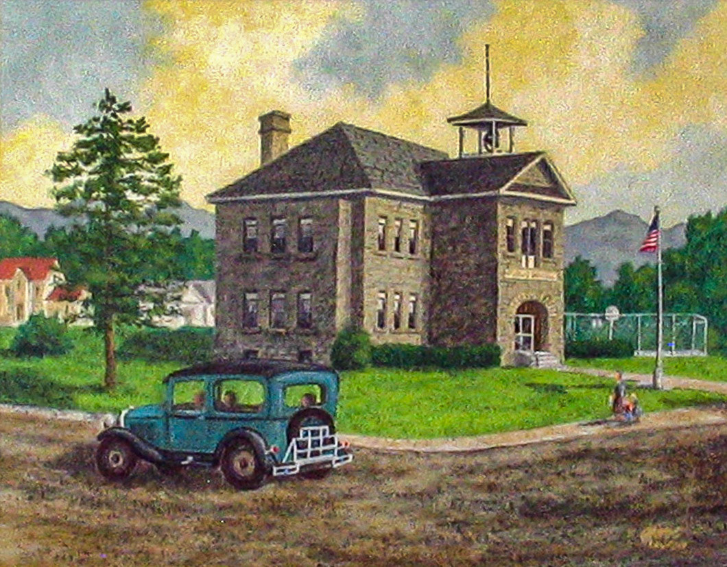 Summertime at PS 14; Acrylic on panel; © 2011