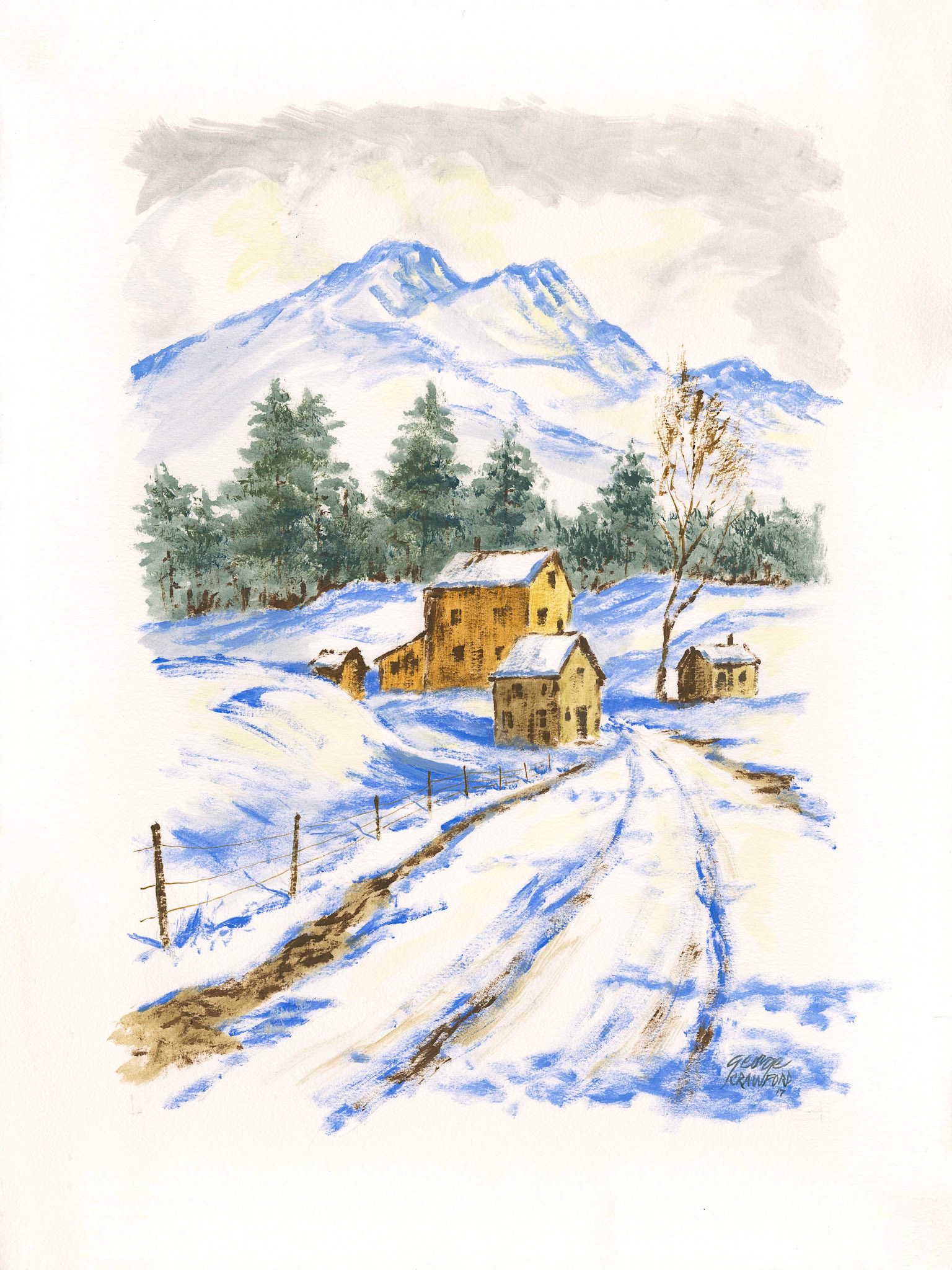 Untitled (Watercolor 17A); Acrylic watercolor on paper; 24 x 18 inches; © 2017