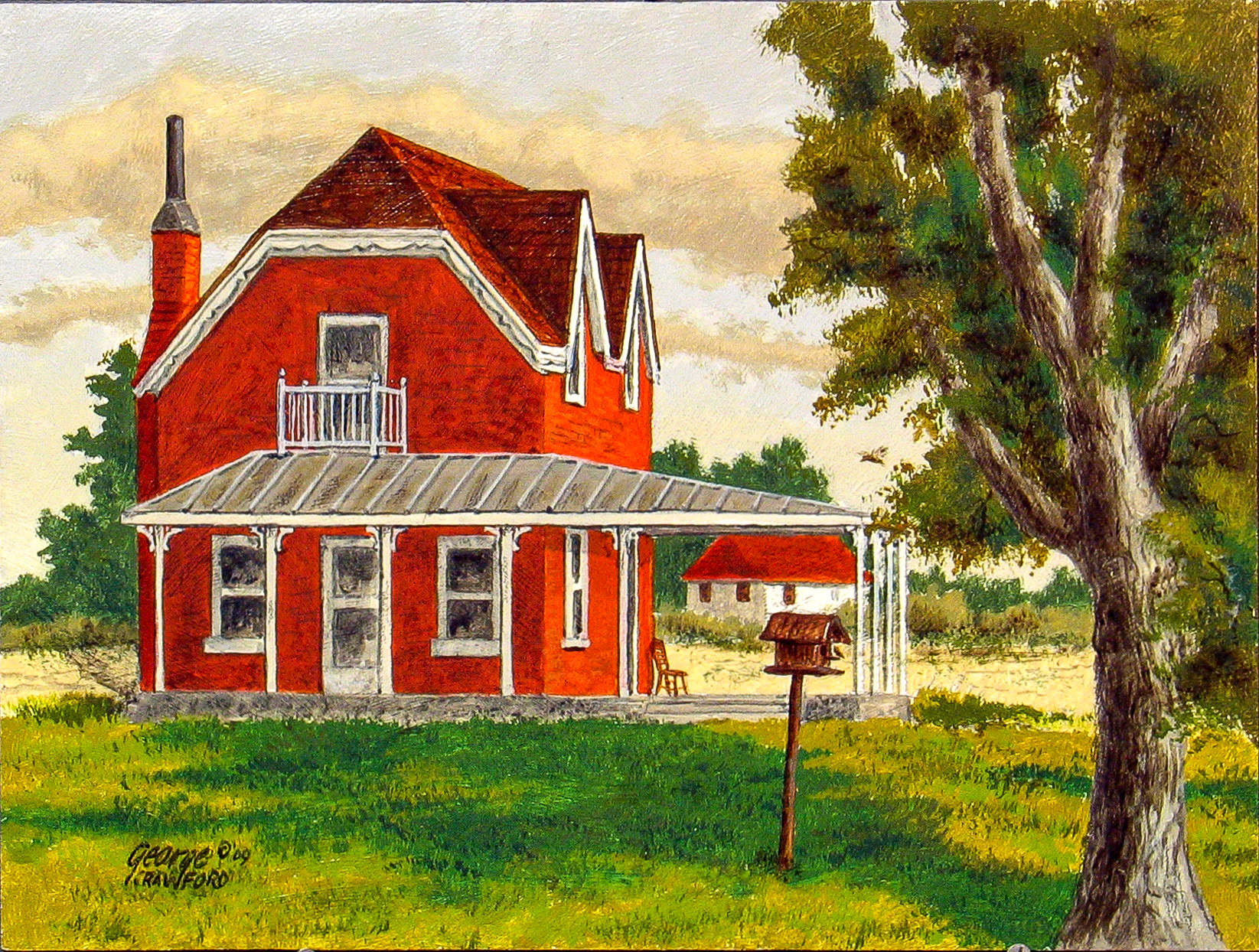The Bird House; 9 x 12 inches; Acrylic on panel; © 2009