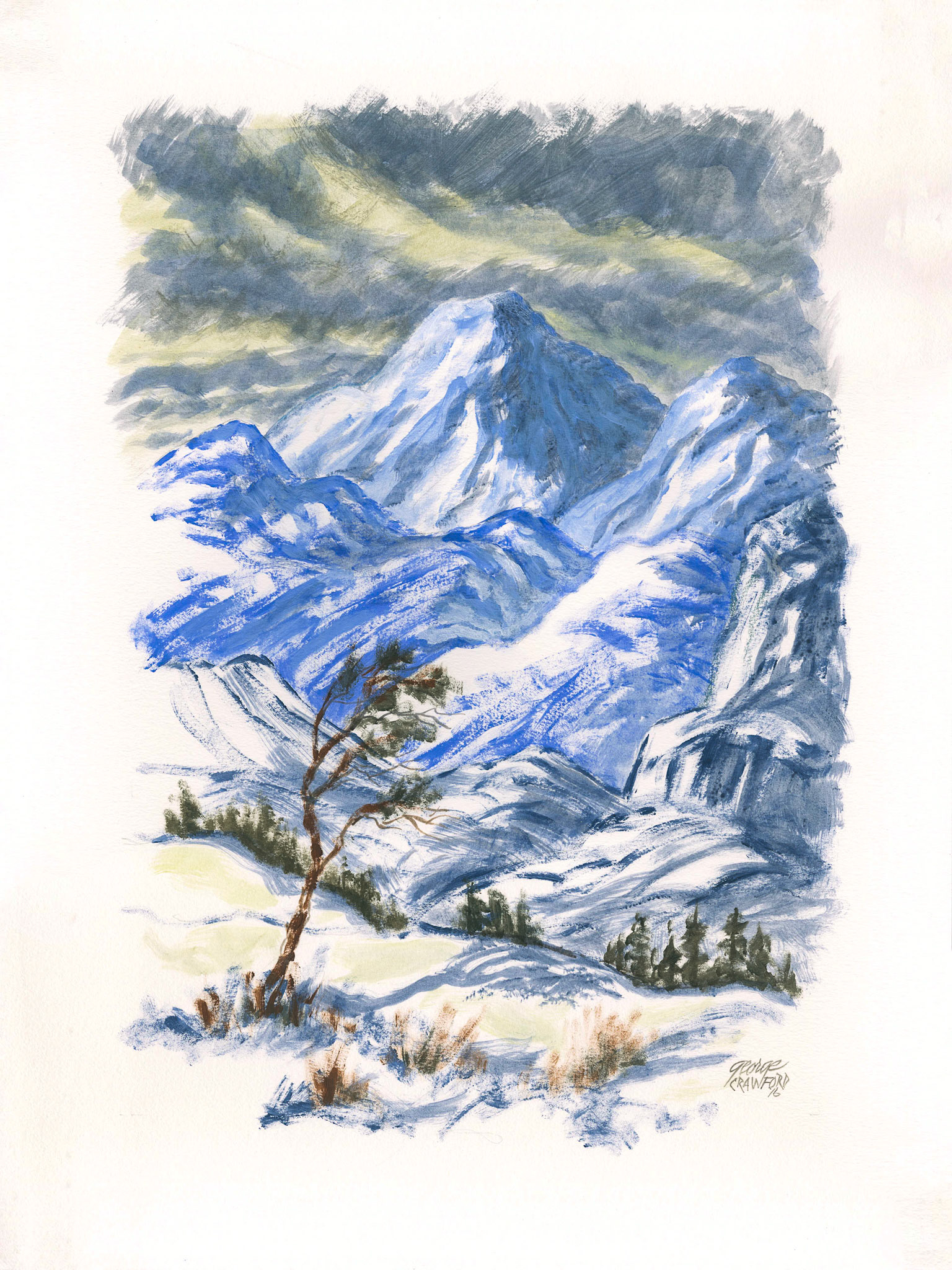 Untitled (Watercolor 16D); Acrylic watercolor on paper; 24 x 18 inches; © 2016