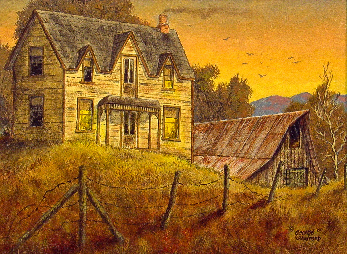 Evening Light; 9 x 12 inches; Acrylic on panel; © 2009