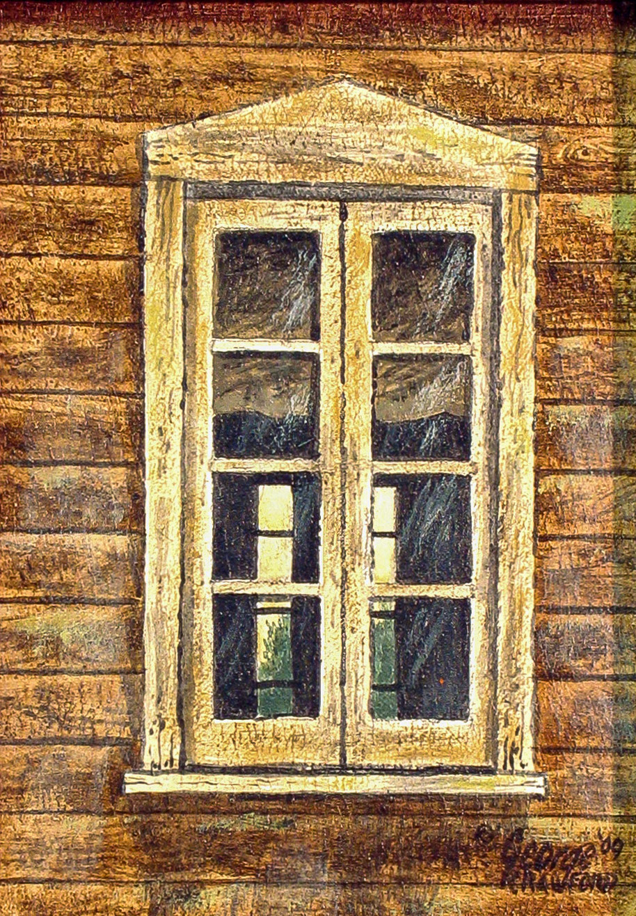 Reflections; 7 x 5 inches; Acrylic on panel; © 2009