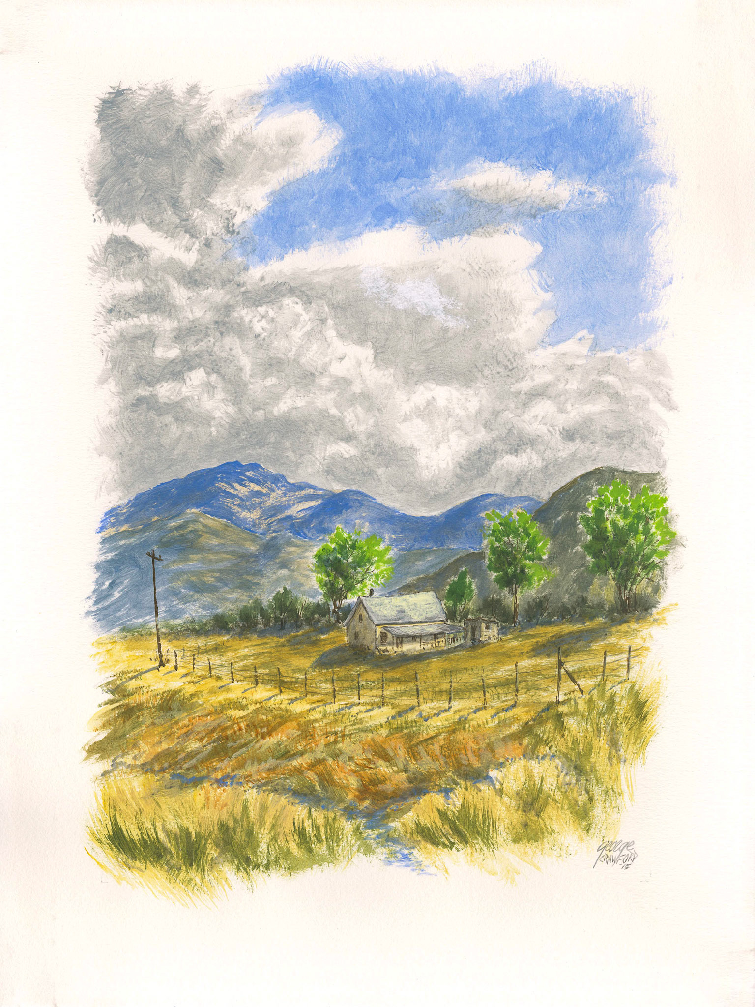 Untitled (Watercolor 15C); Acrylic watercolor on paper; 24 x 18 inches; © 2015