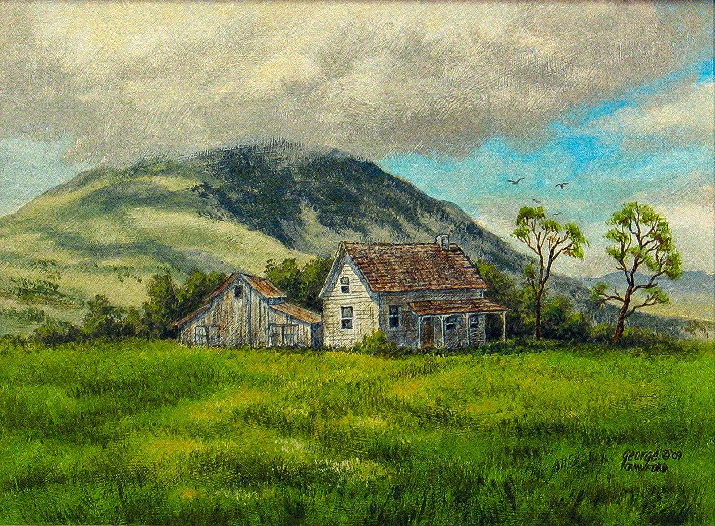 A Blustery Day; 9 x 12 inches; Acrylic on panel; © 2009