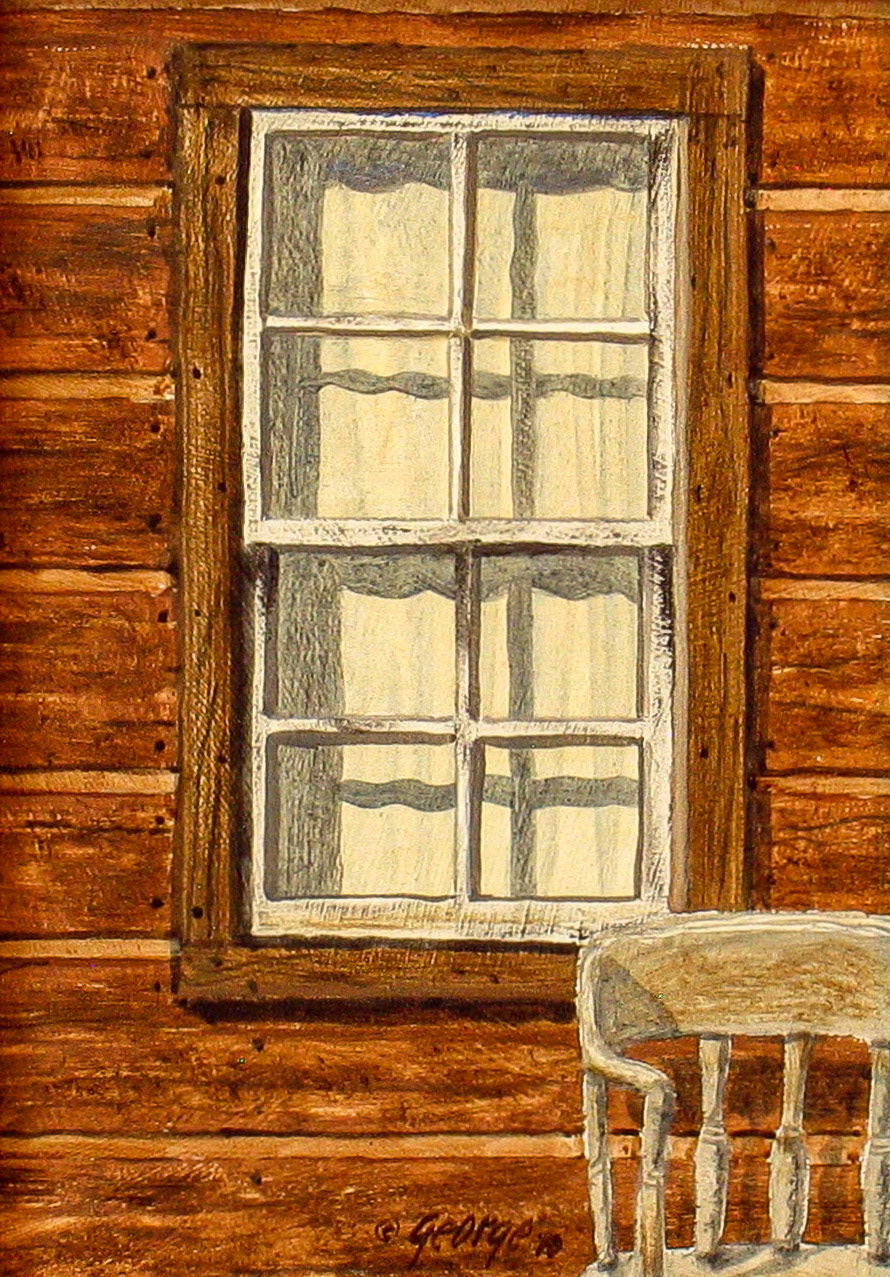 The Leanin' Chair; 7 x 5 inches; Acrylic on hardboard; © 2010