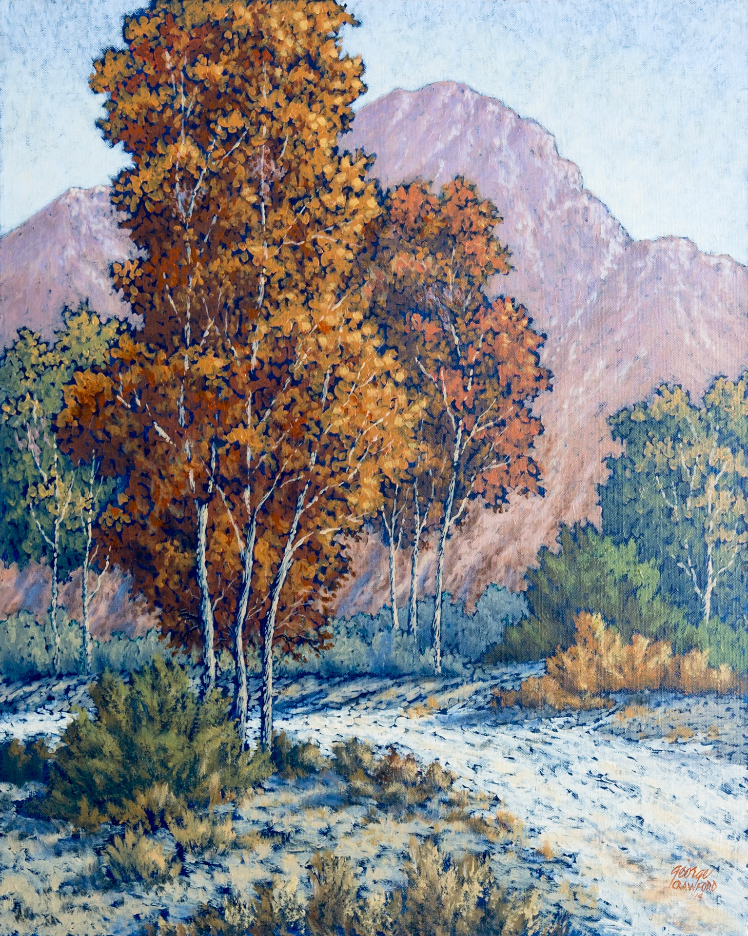 Dry Creek; Acrylic on canvas; 30  x 24  inches;  © 2014