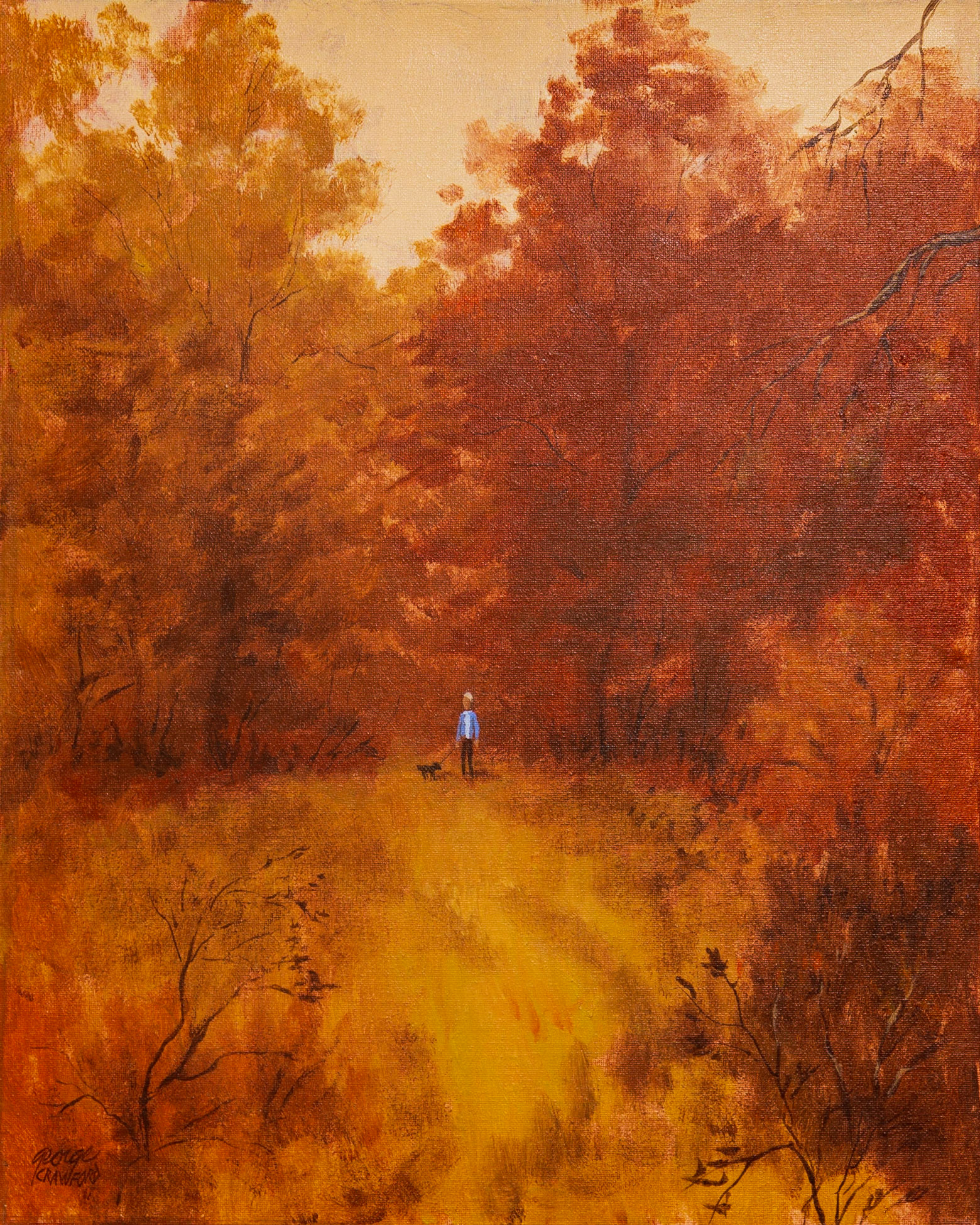 A Walk in the Woods #1; Acrylic on canvas; 20 x 16 inches; © 2017