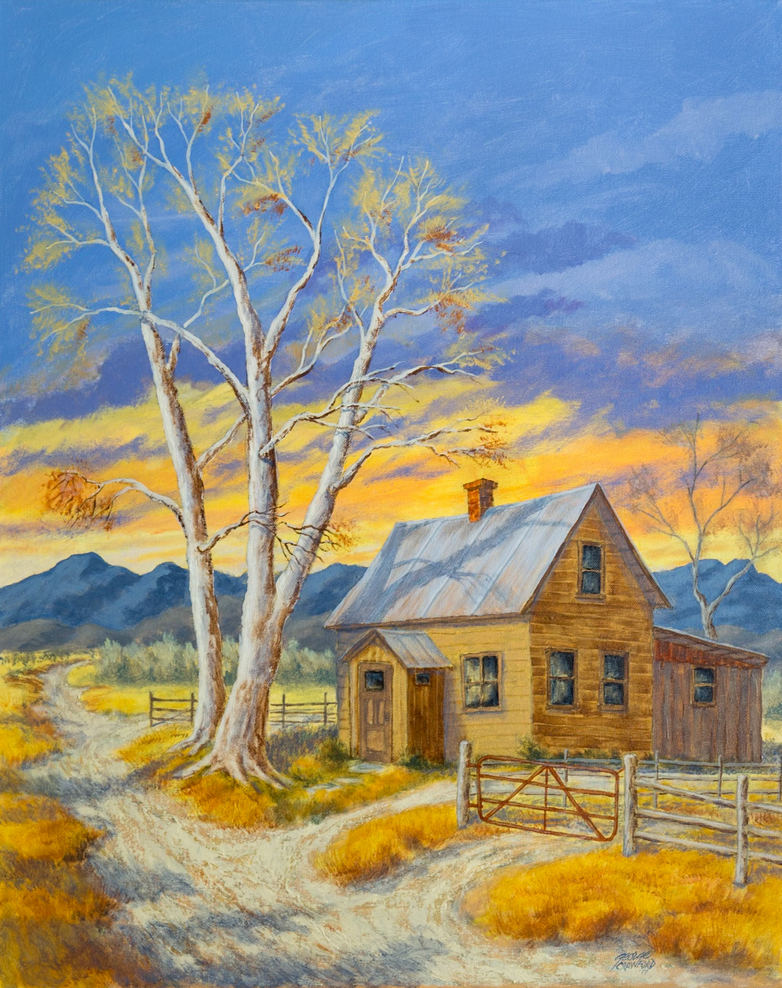 A Little Before Sundown; Acrylic on canvas; 30  x 24  inches; © 2017