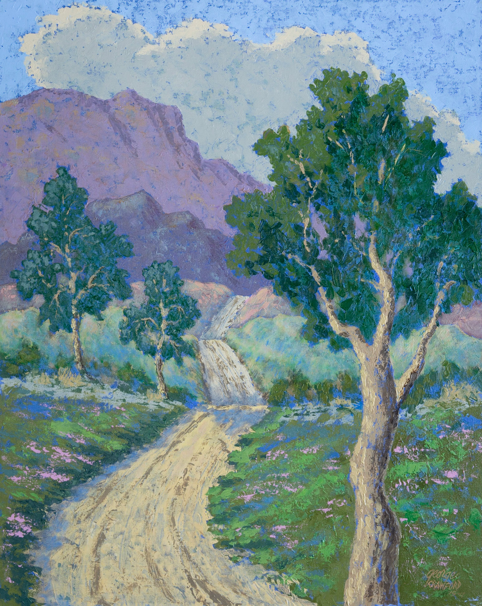 On the Road Again (#1); Acrylic on Canvas; 30  x 24  inches; © 2015