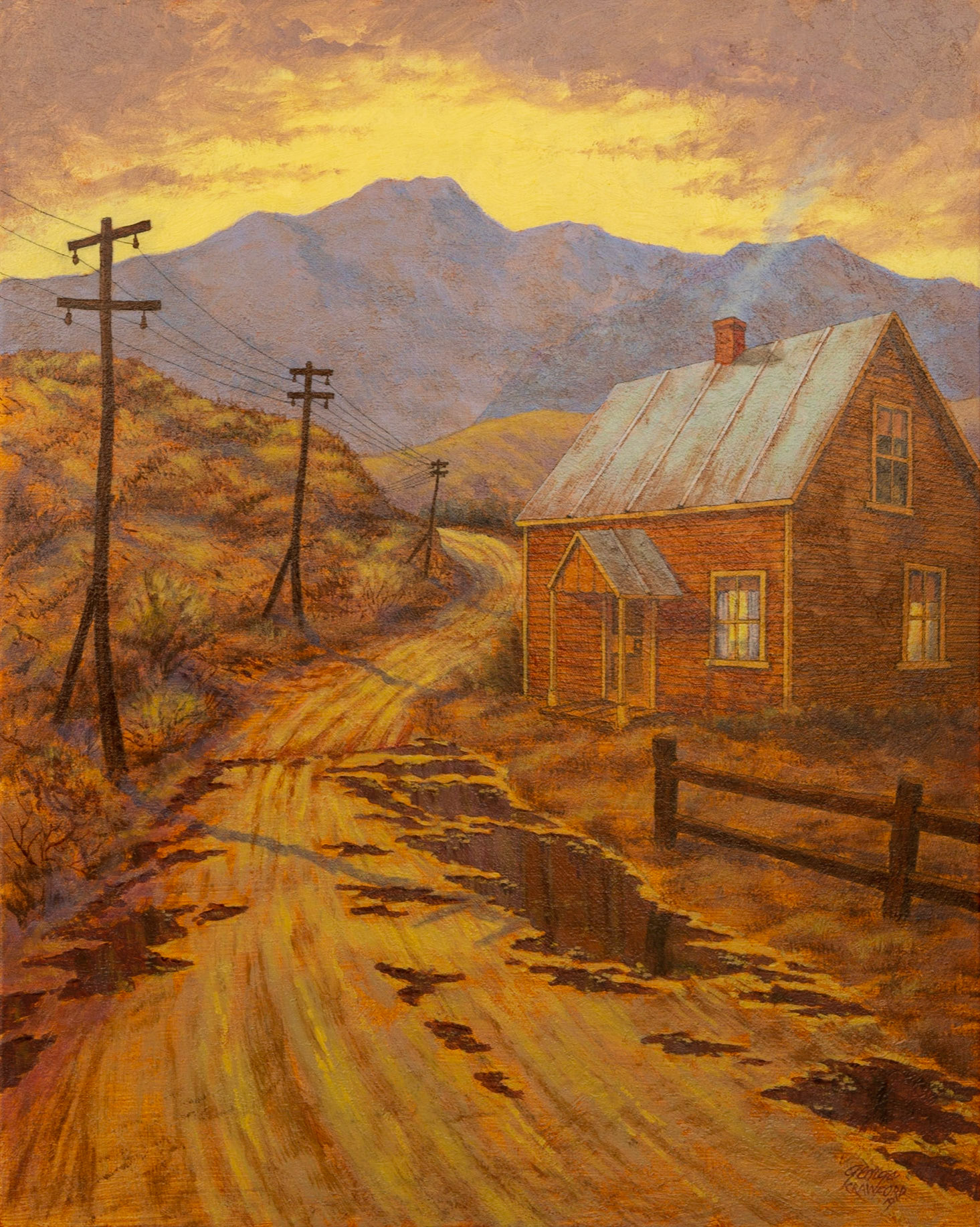 Thankful for a Little Rain; Acrylic on canvas; 30  x 24  inches; © 2019