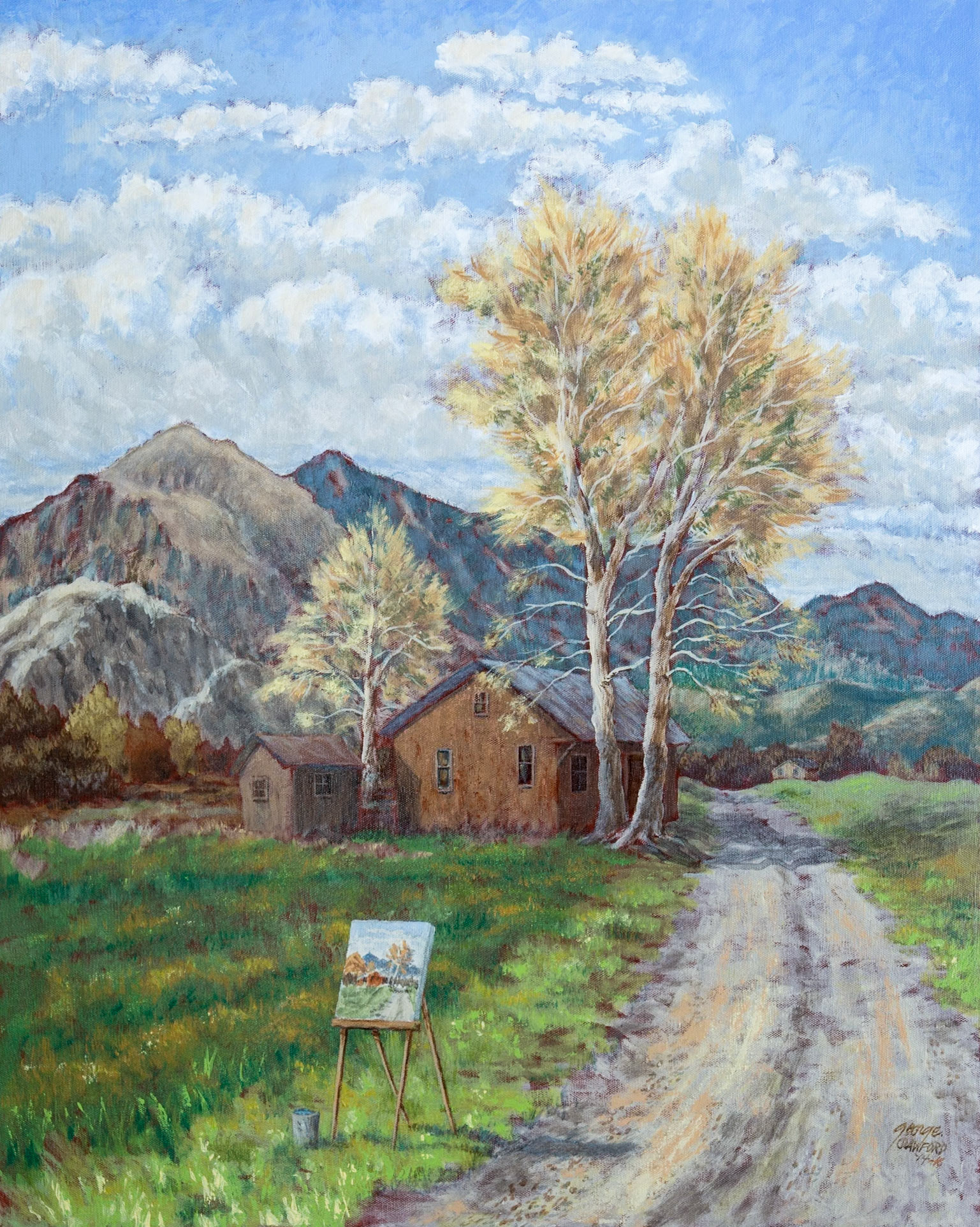 On the Way to Bannock; Acrylic on Canvas; 30  x 24  inches;  © 2014