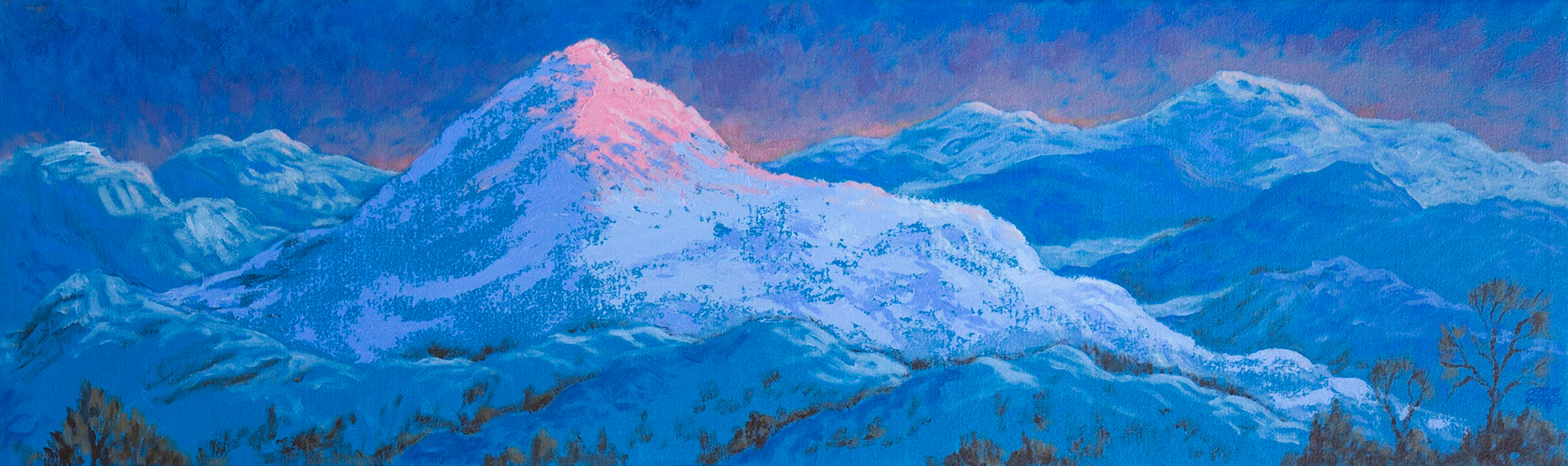 Daybreak; Acrylic on canvas; 12x40 inches; © 2016