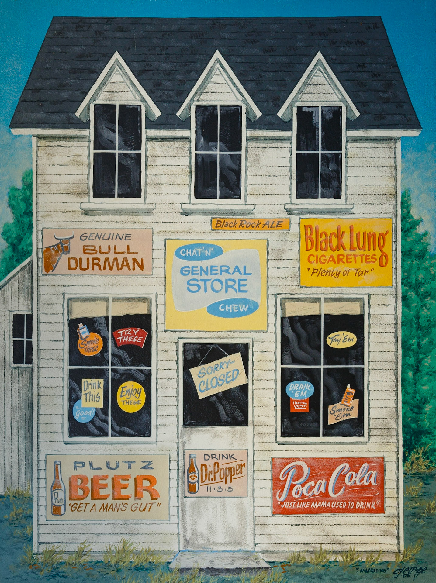 Marketing; Enamel on panel; 32 x 24 inches; © 2006