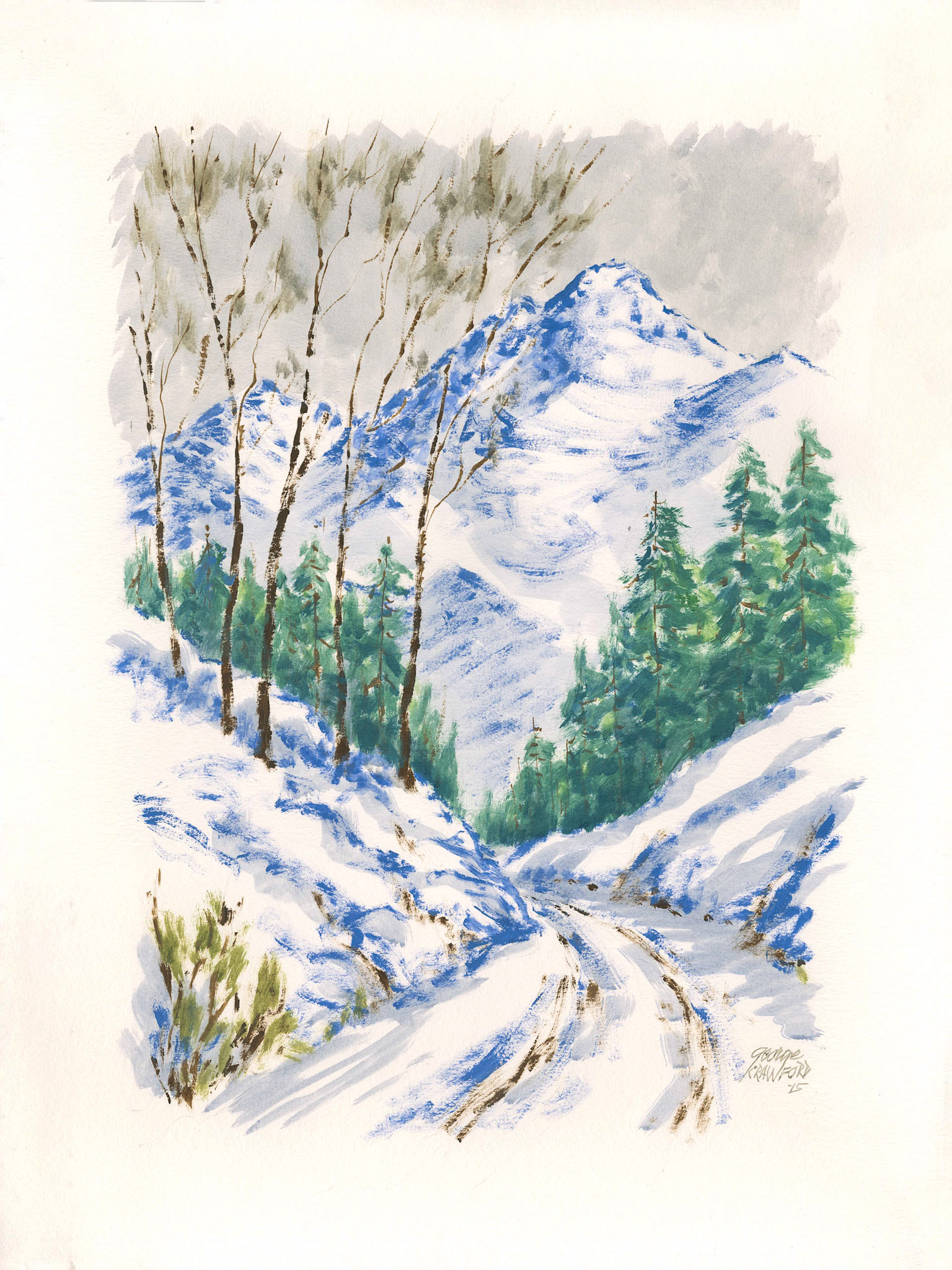 Untitled (Watercolor 15M); Acrylic watercolor on paper; 24 x 18 inches; © 2015