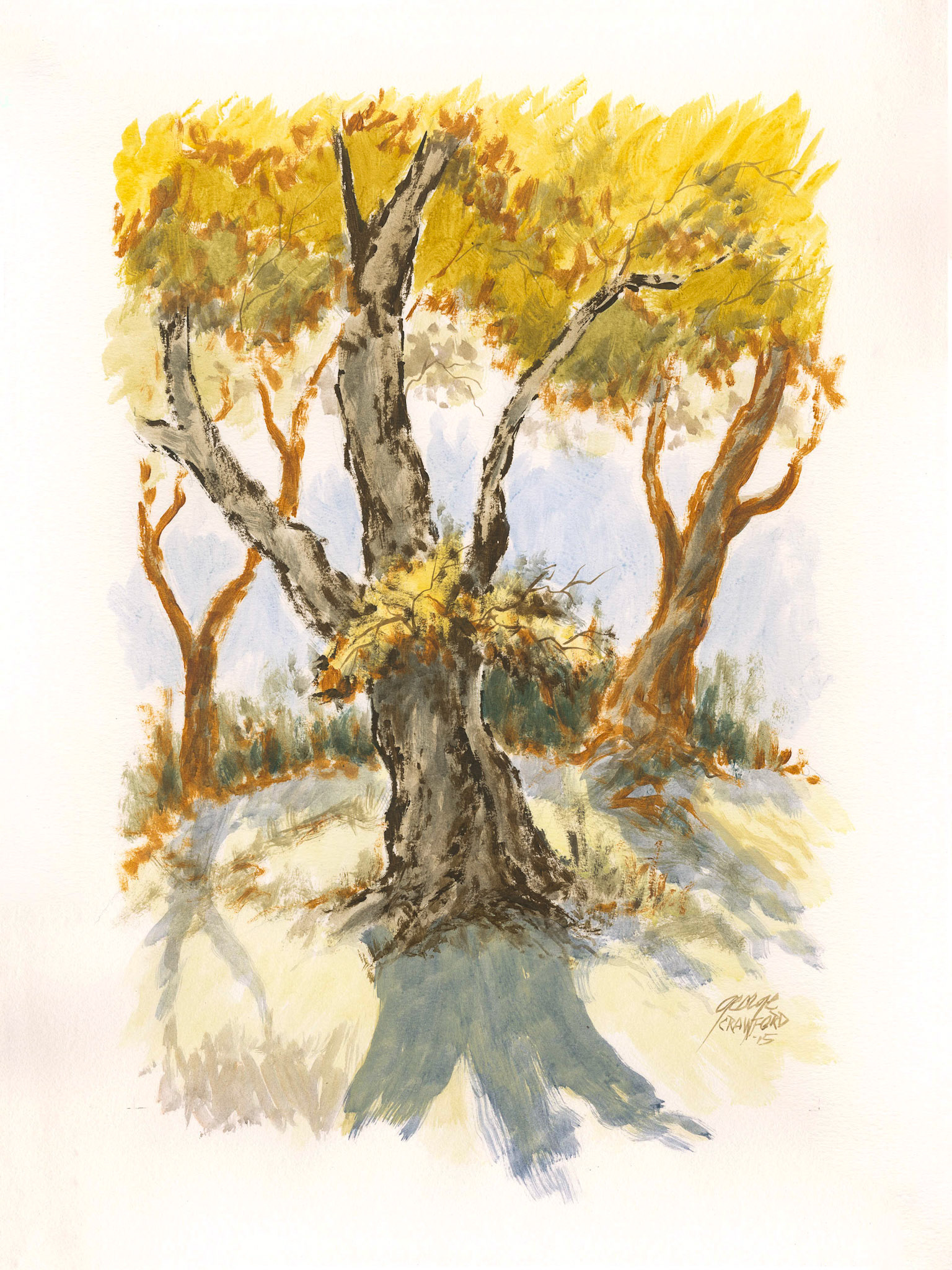 Untitled (Watercolor 15U); Acrylic watercolor on paper; 24 x 18 inches; © 2015