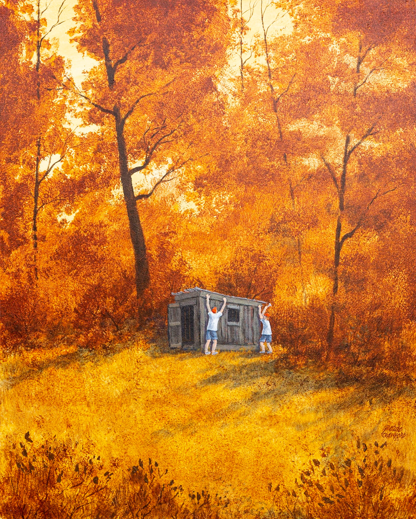 The Clubhouse; Acrylic on canvas; 30  x 24  inches; © 2020