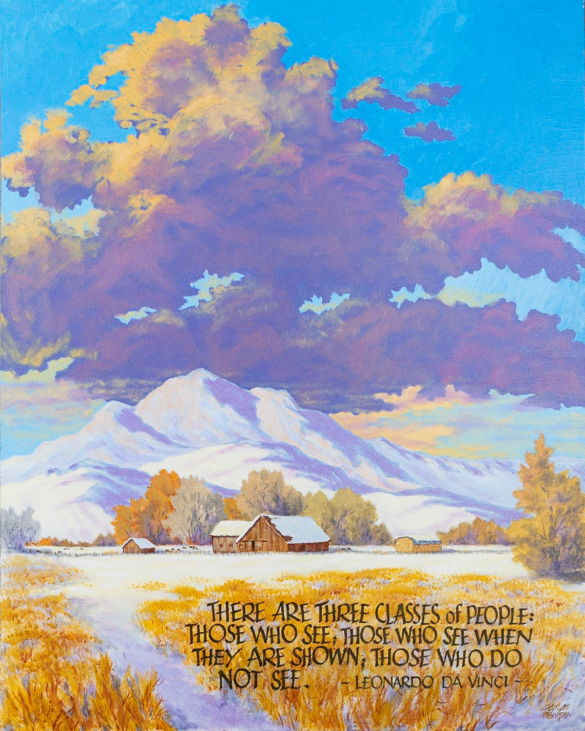 The Big Sky View; Acrylic on Canvas; 30  x 24  inches; © 2018