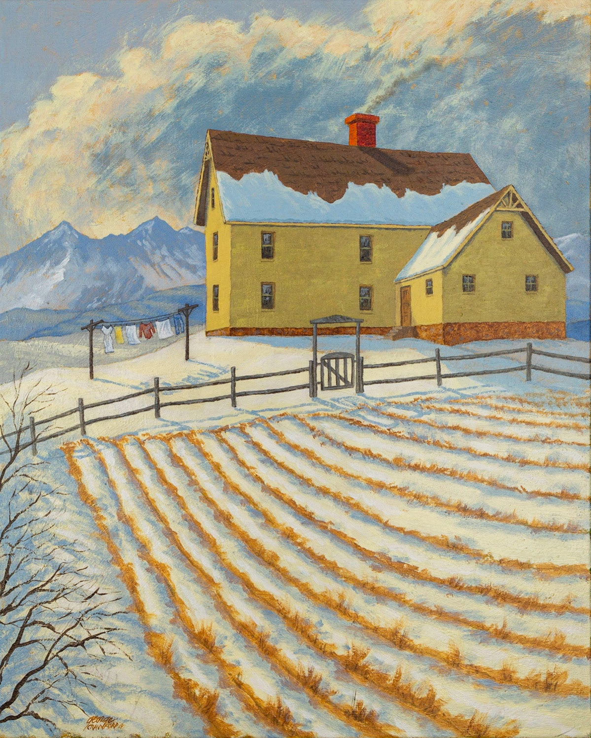 A Slow Dry Day; Acrylic on canvas; 30  x 24  inches; © 2019