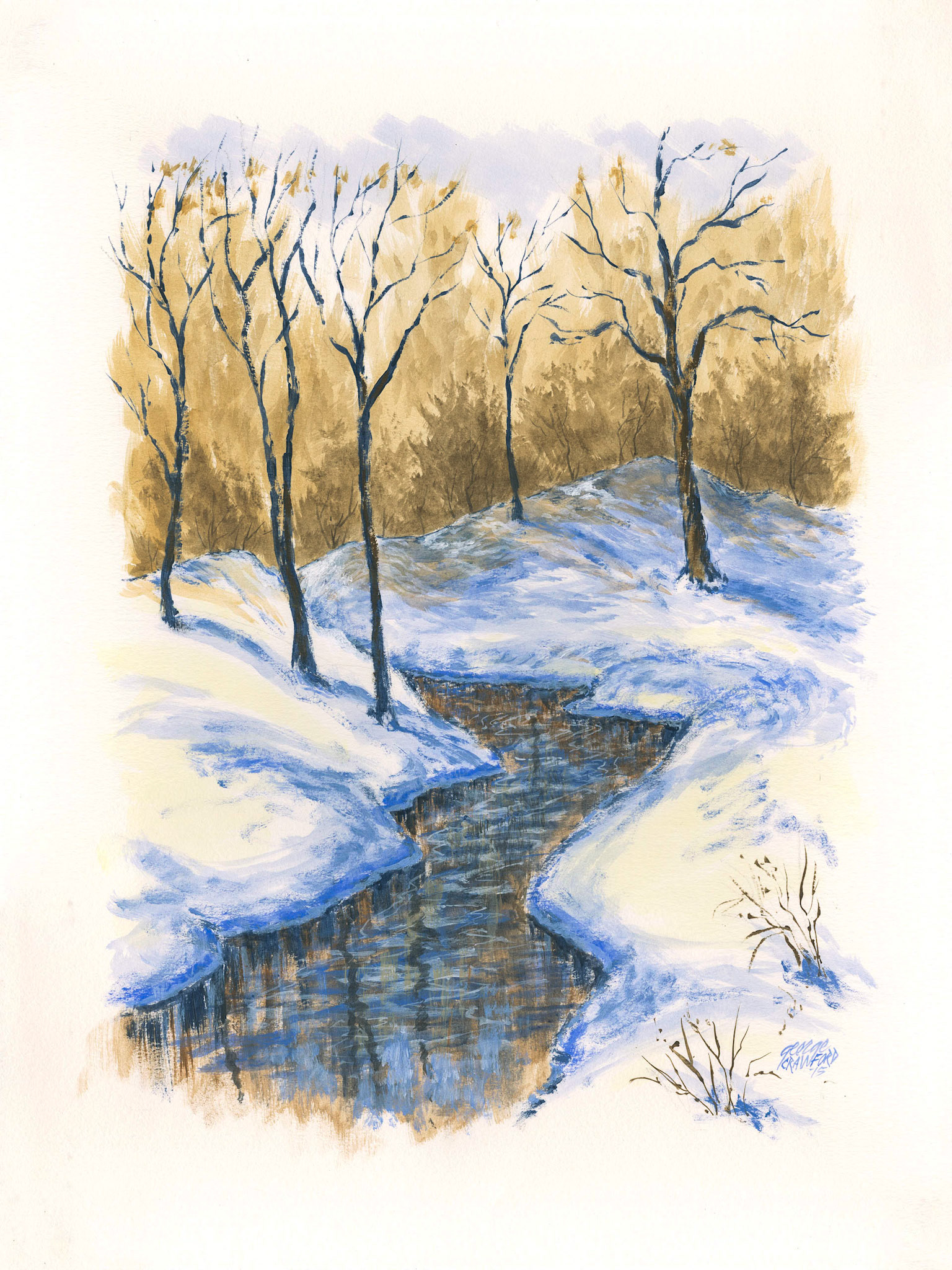 Untitled (Watercolor 15D); Acrylic watercolor on paper; 24 x 18 inches; © 2015