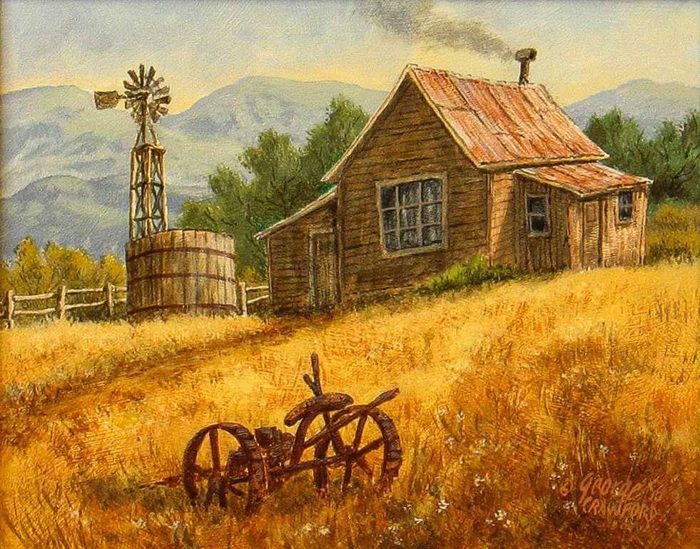 Hardscrabble Morning; 8 x 10 inches;  Acrylic on panel; © 2010