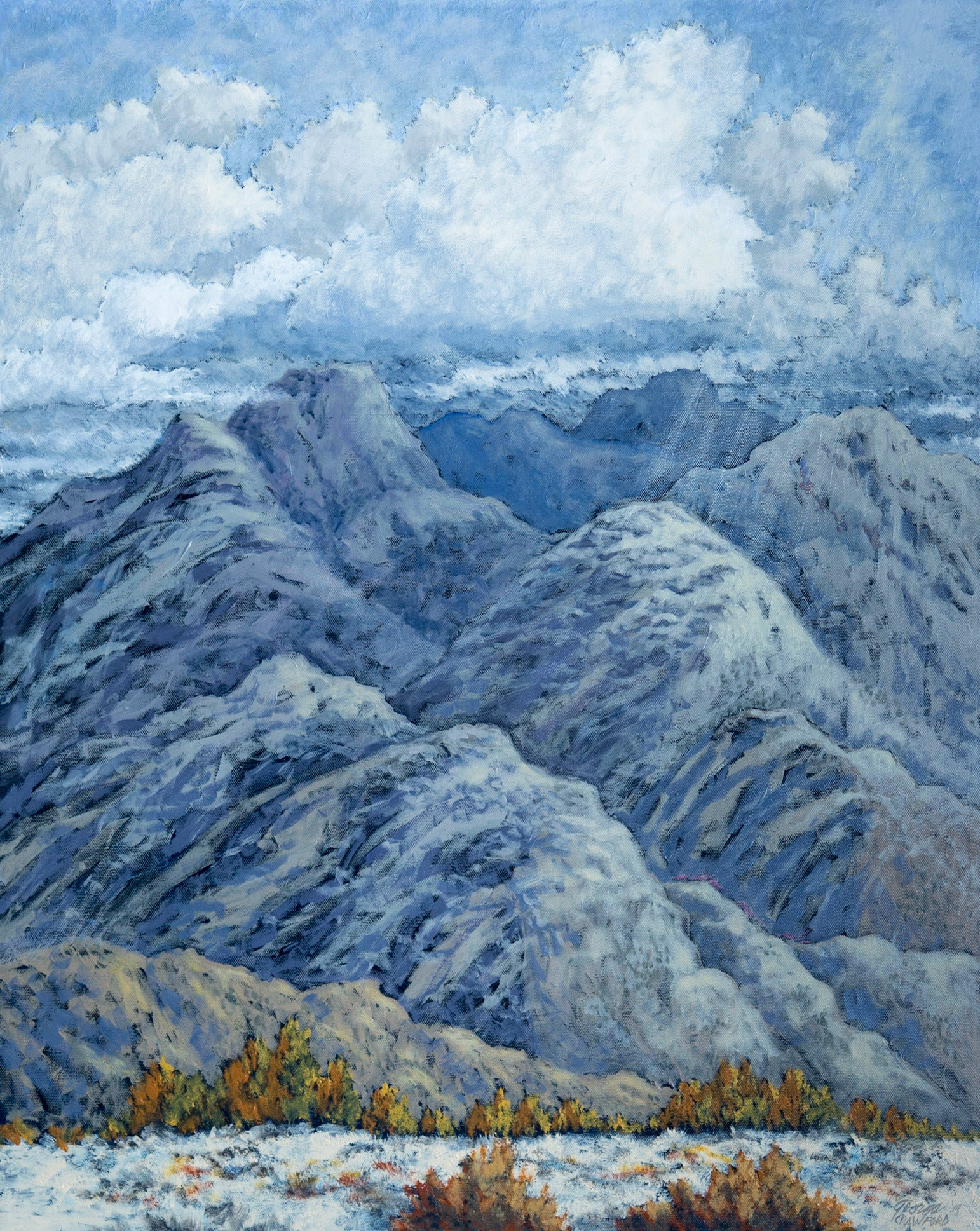 O, Ye Mountains High (No. 2); Acrylic on canvas; 30  x 24  inches; © 2014