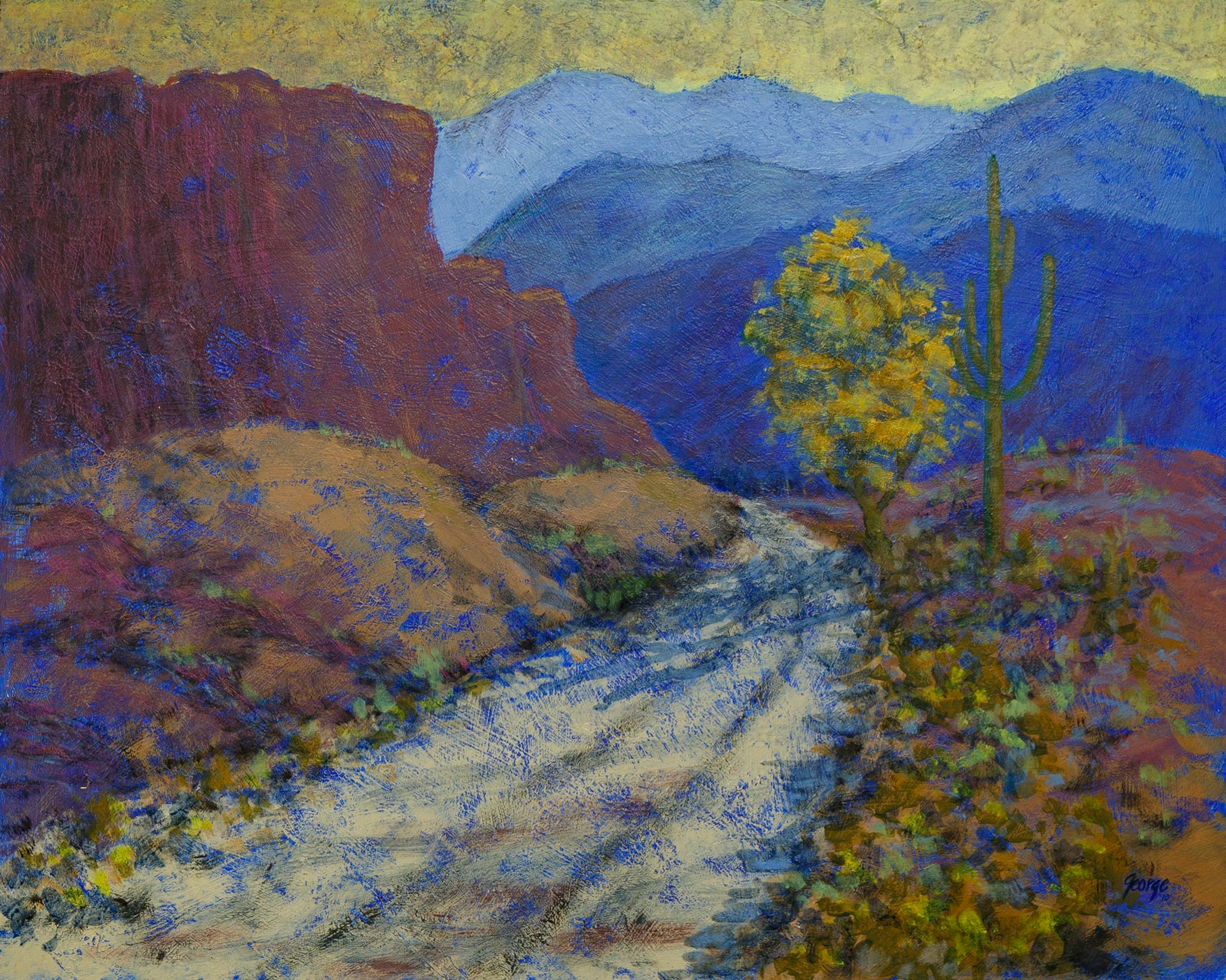Untitled {Desert Scene No. 1}; Acrylic on Panel; 24 x 30 inches; © 2010