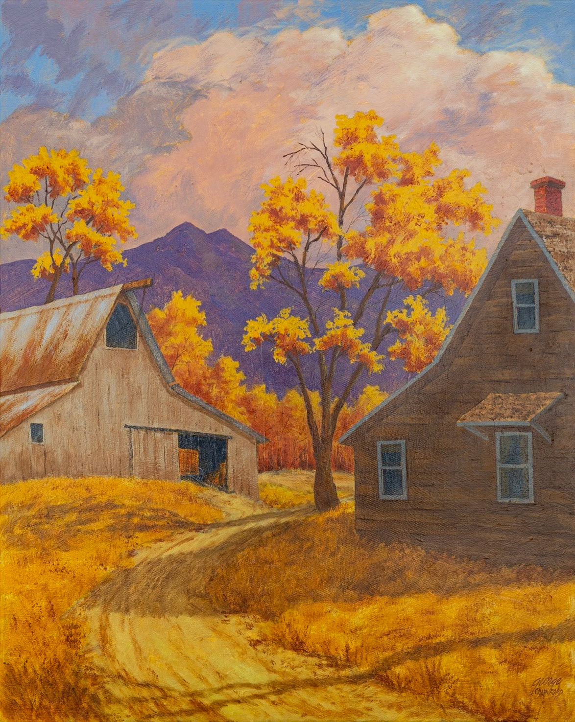 Early Autumn; Acrylic on canvas; 30  x 24  inches; © 2019