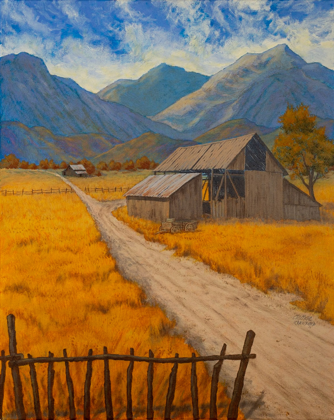 The Grizzwald's Old Barn; Acrylic on canvas; 30  x 24  inches; © 2018