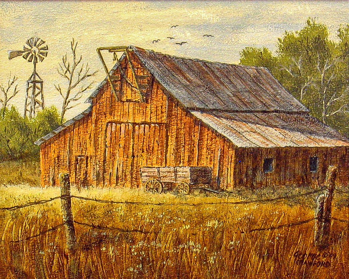 Evan's Old Barn; 8 x 10 inches; Acrylic on panel; © 2009