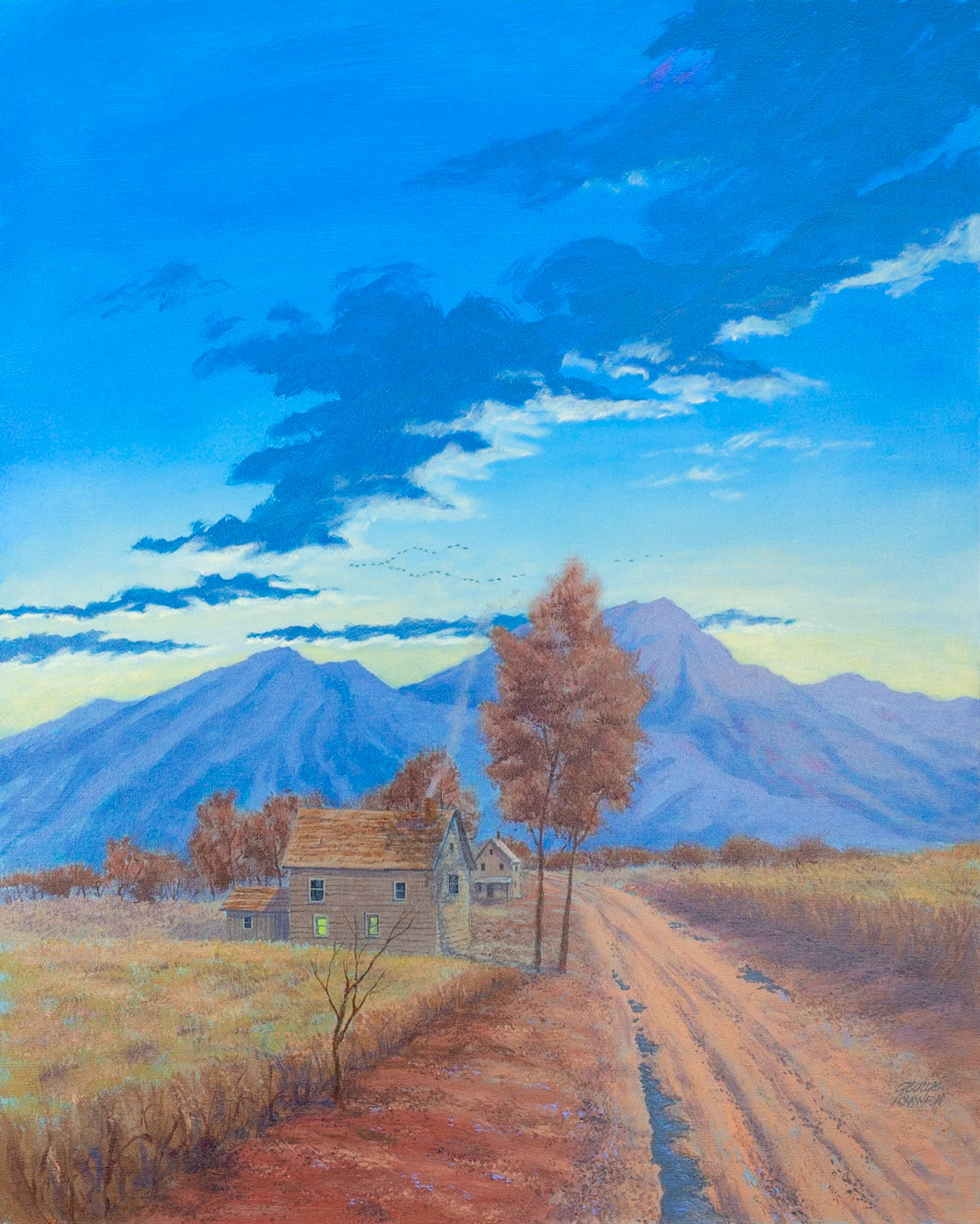 Daybreak-Early October; Acrylic on Canvas; 30  x 24  inches; © 2018