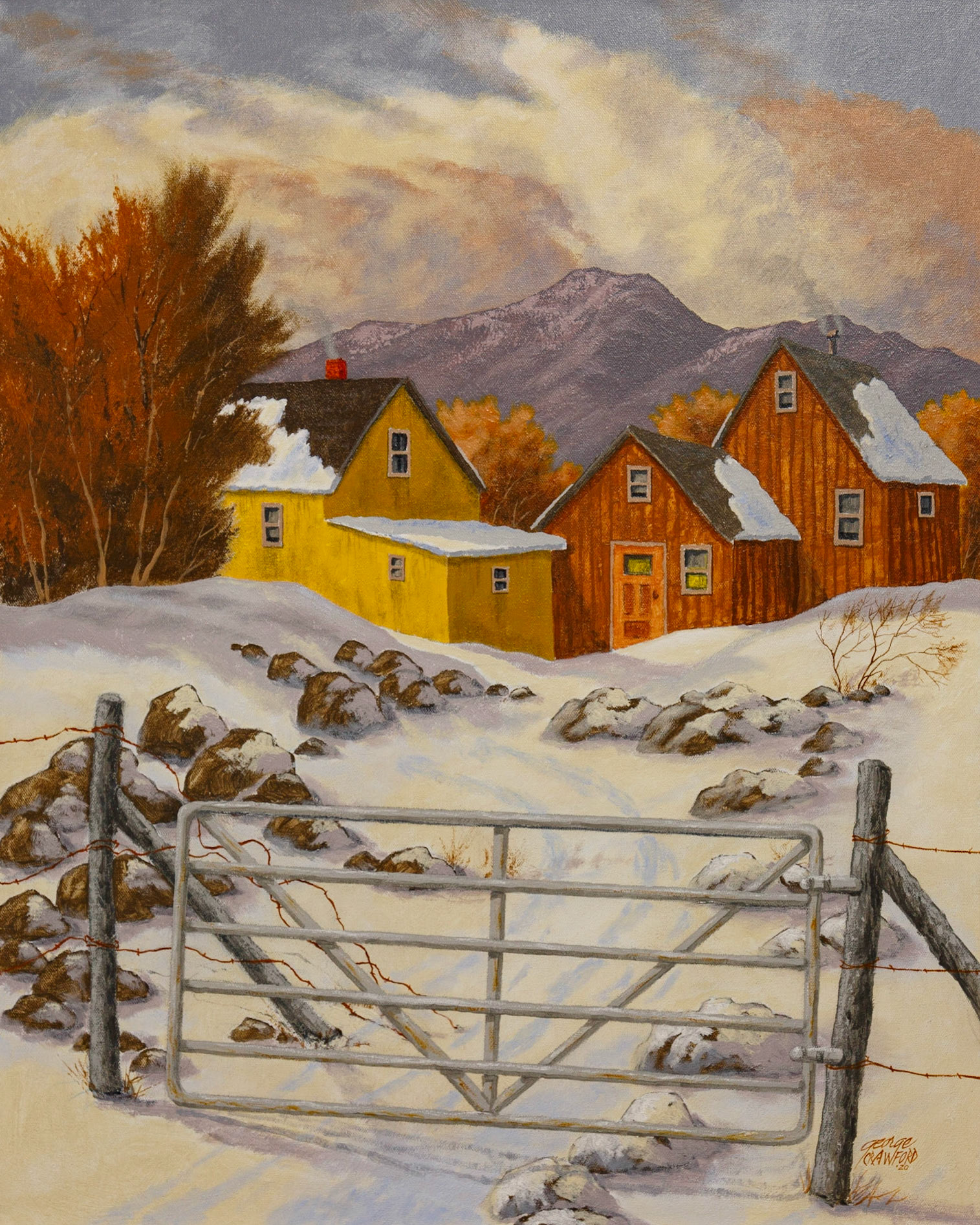 The Grizwald Family Place on Rocky Ridge; Acrylic on canvas; 30 x 24 inches; ©2020