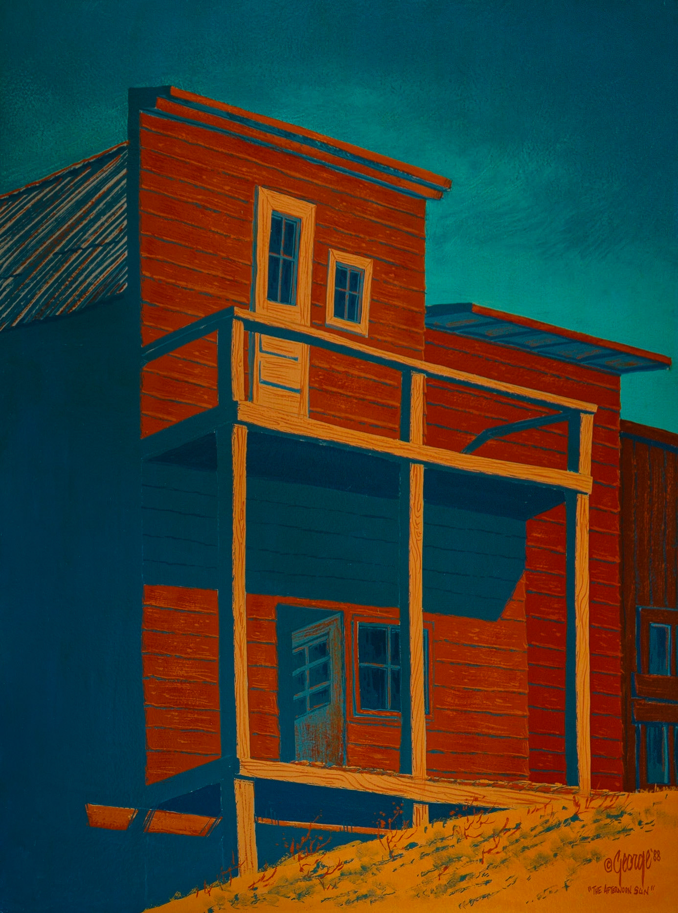 The Afternoon Sun: Enamel on panel; 32 x 24 inches; © 1988