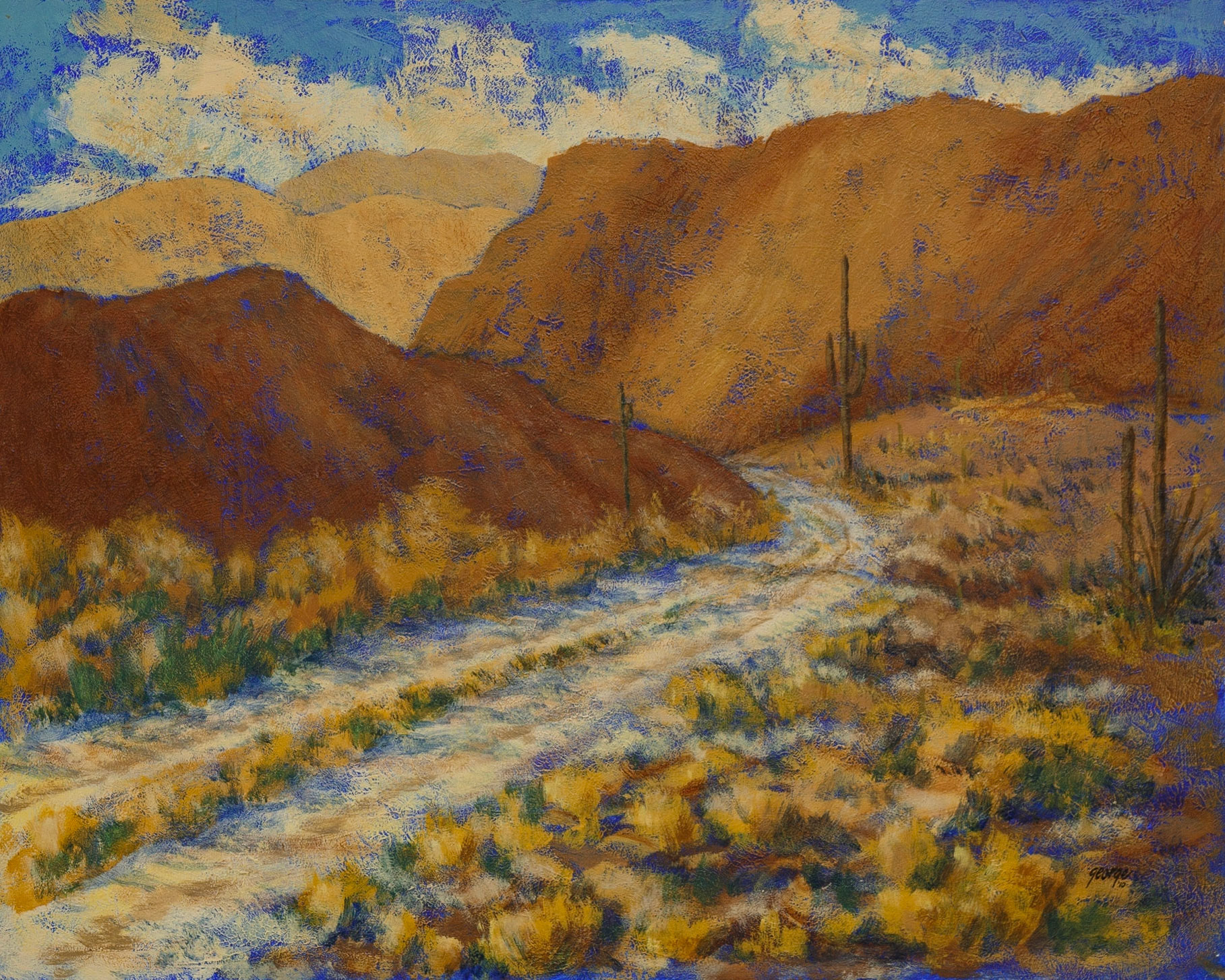 Trail through the Pass; Acrylic on panel; 24 x 30 inches; © 2010
