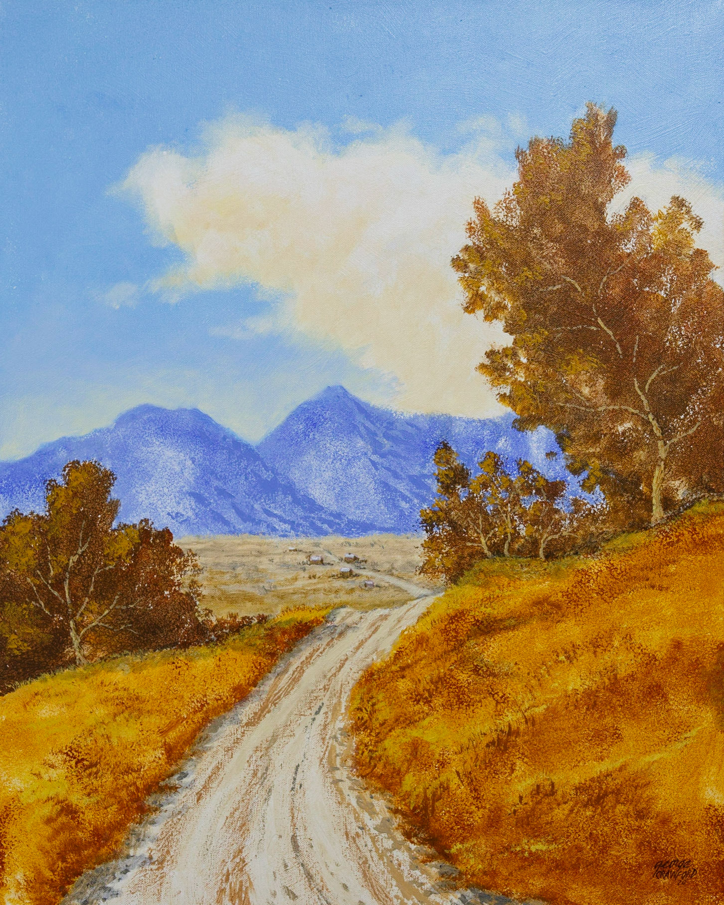 Up Here and Down There; Acrylic on canvas; 30 x 24 inches; © 2020