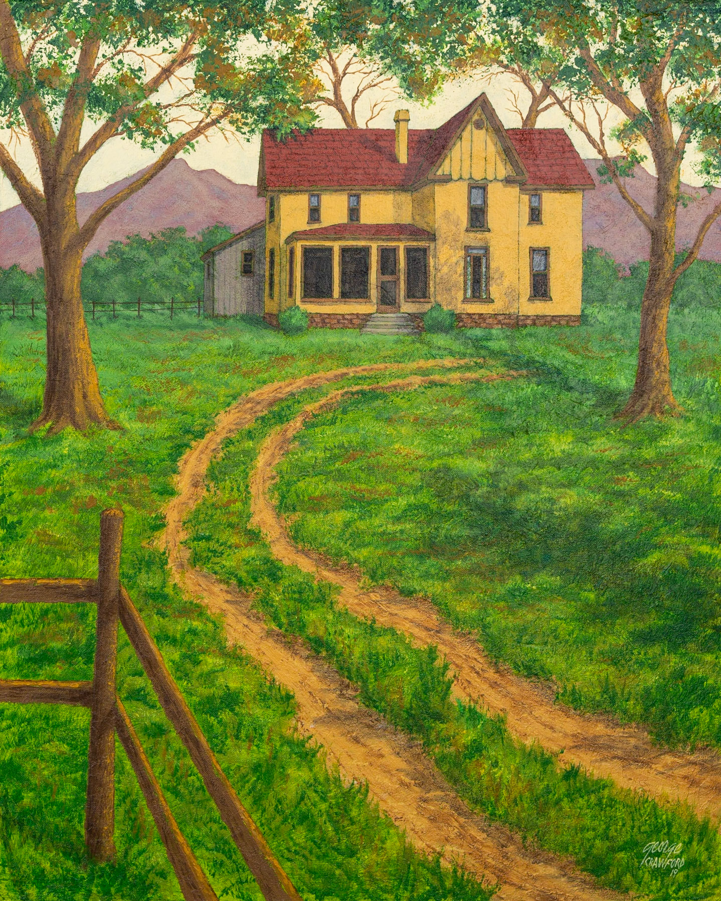 The Summer House; Acrylic on Canvas; 30  x 24  inches; © 2019