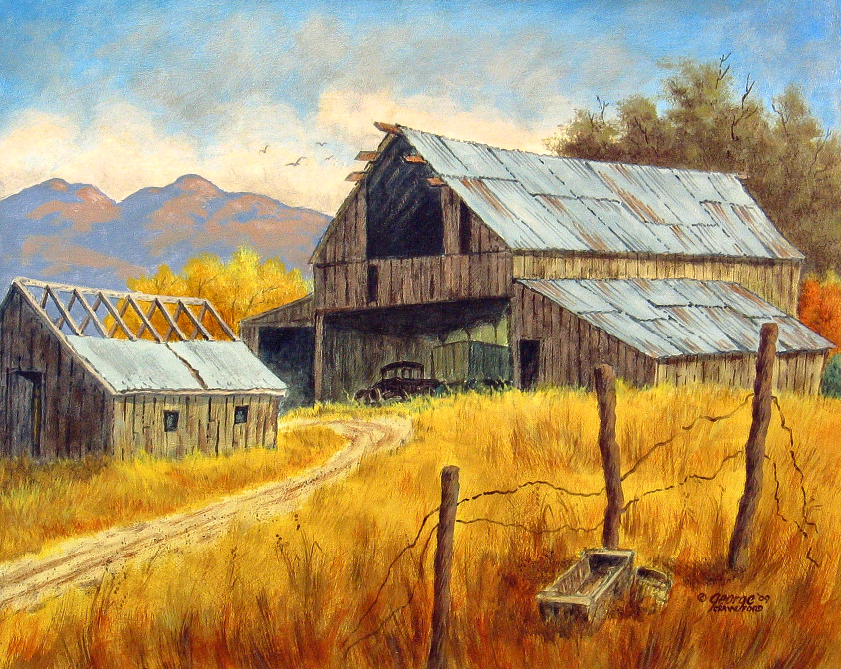 Derelicts; 16 x 20 inches; Acrylic on panel; © 2009