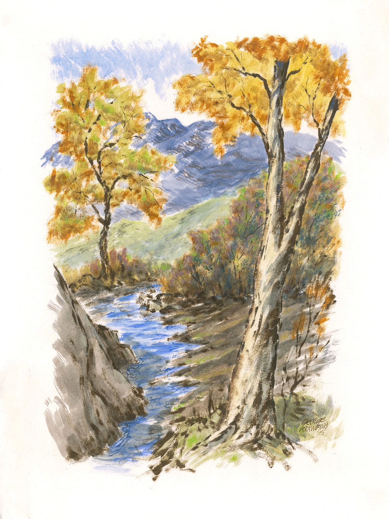 Untitled (Watercolor 15B); Acrylic watercolor on paper; 24 x 18 inches; © 2015