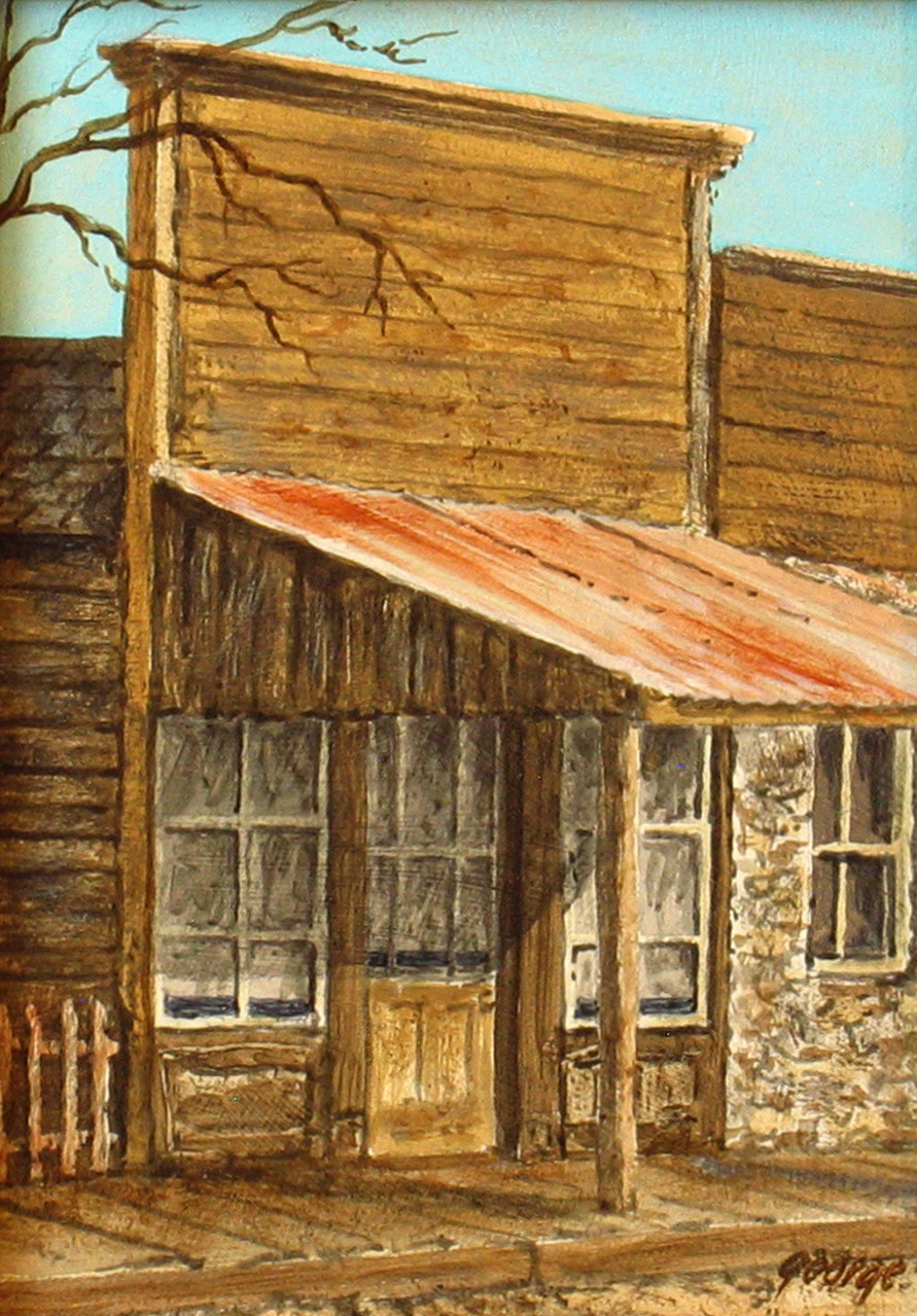 False Front; 7 x 5 inches; Acrylic on hardboard; © 2010