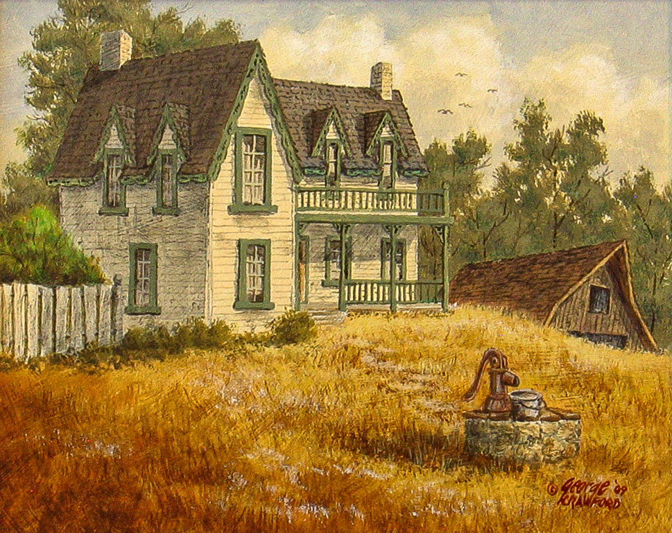 The Old Pitcher Pump; 8 x 10 inches; Acrylic on hardboard; © 2010