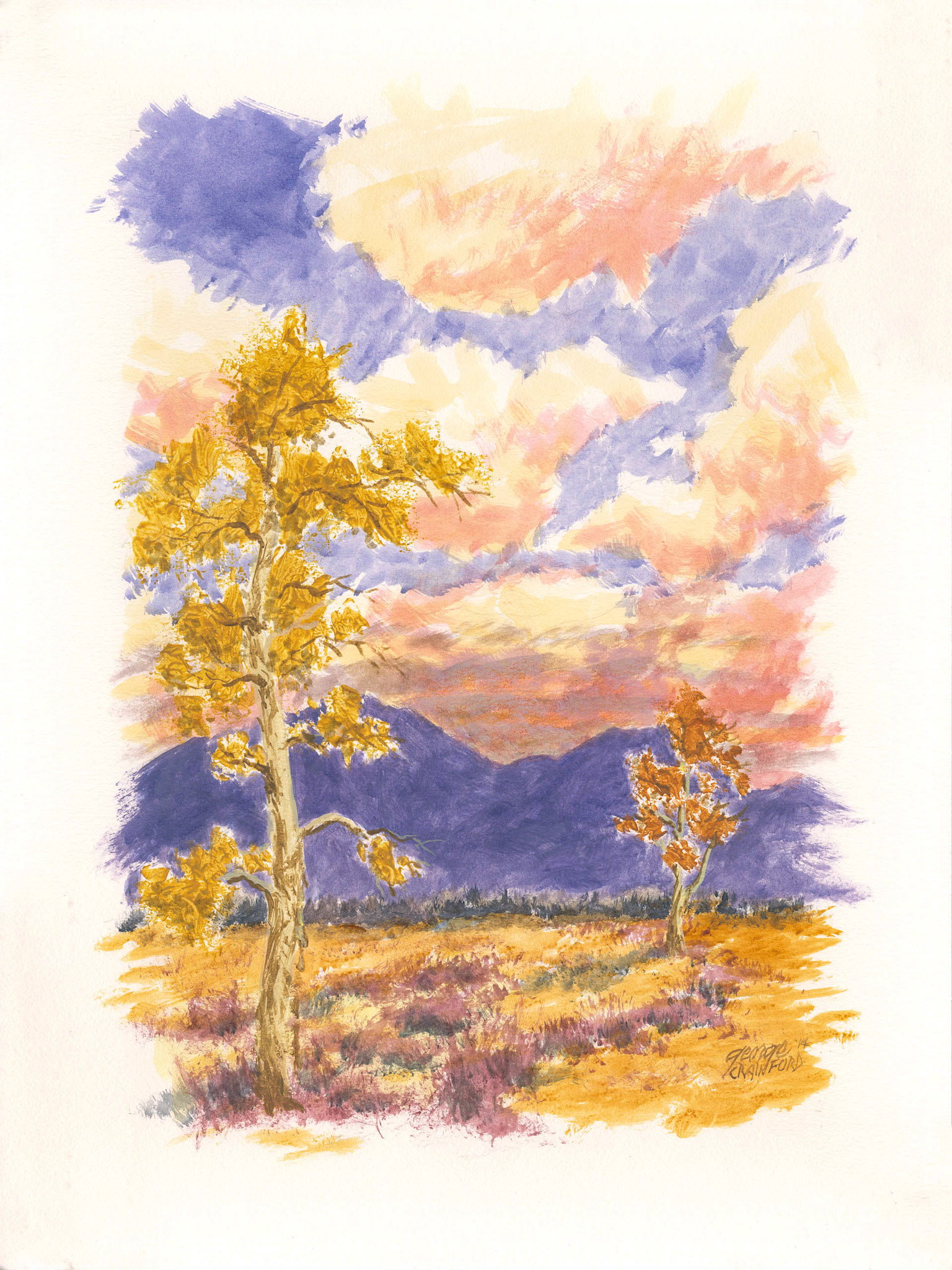 Untitled (Watercolor 14H); Acrylic watercolor on paper; 24 x 18 inches; © 2014